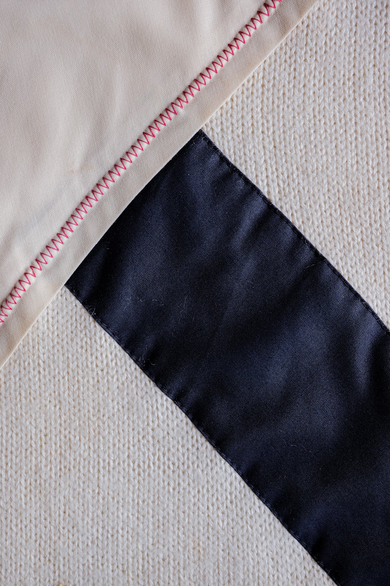 【~80's】Italian Vintage Colour Block Wool Acrylic Sweater Size.50