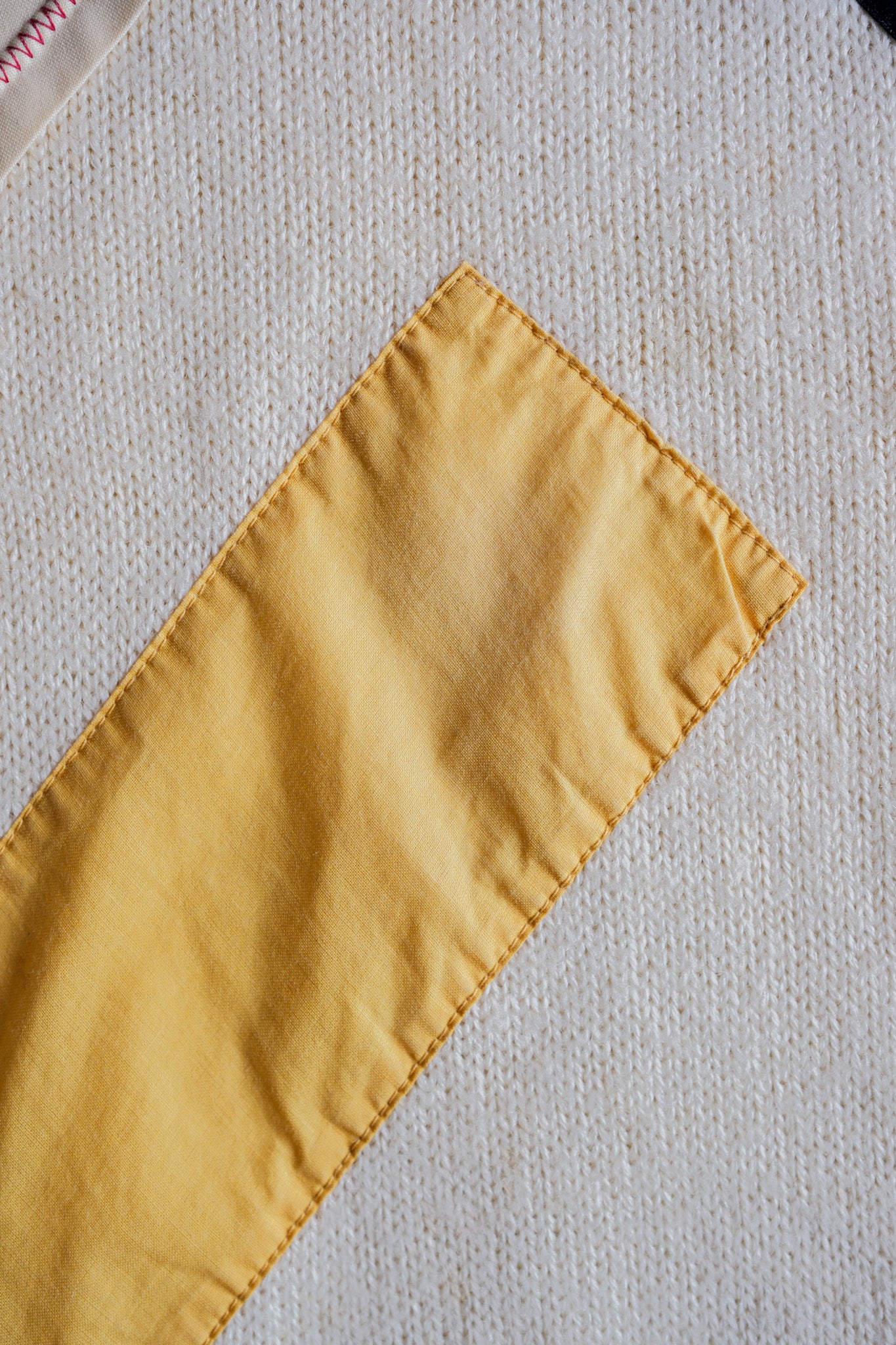 【~80's】Italian Vintage Colour Block Wool Acrylic Sweater Size.50