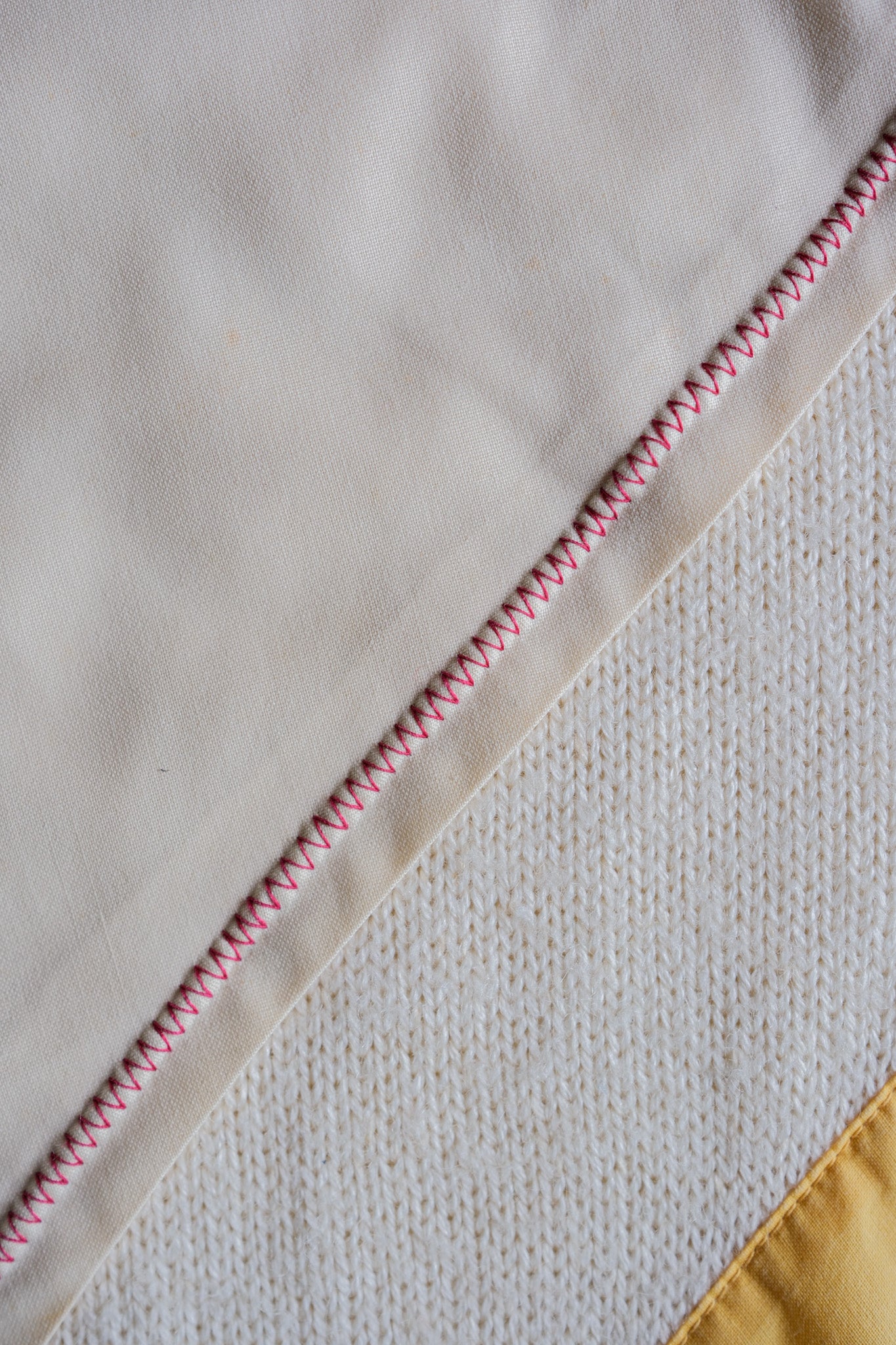 【~80's】Italian Vintage Colour Block Wool Acrylic Sweater Size.50