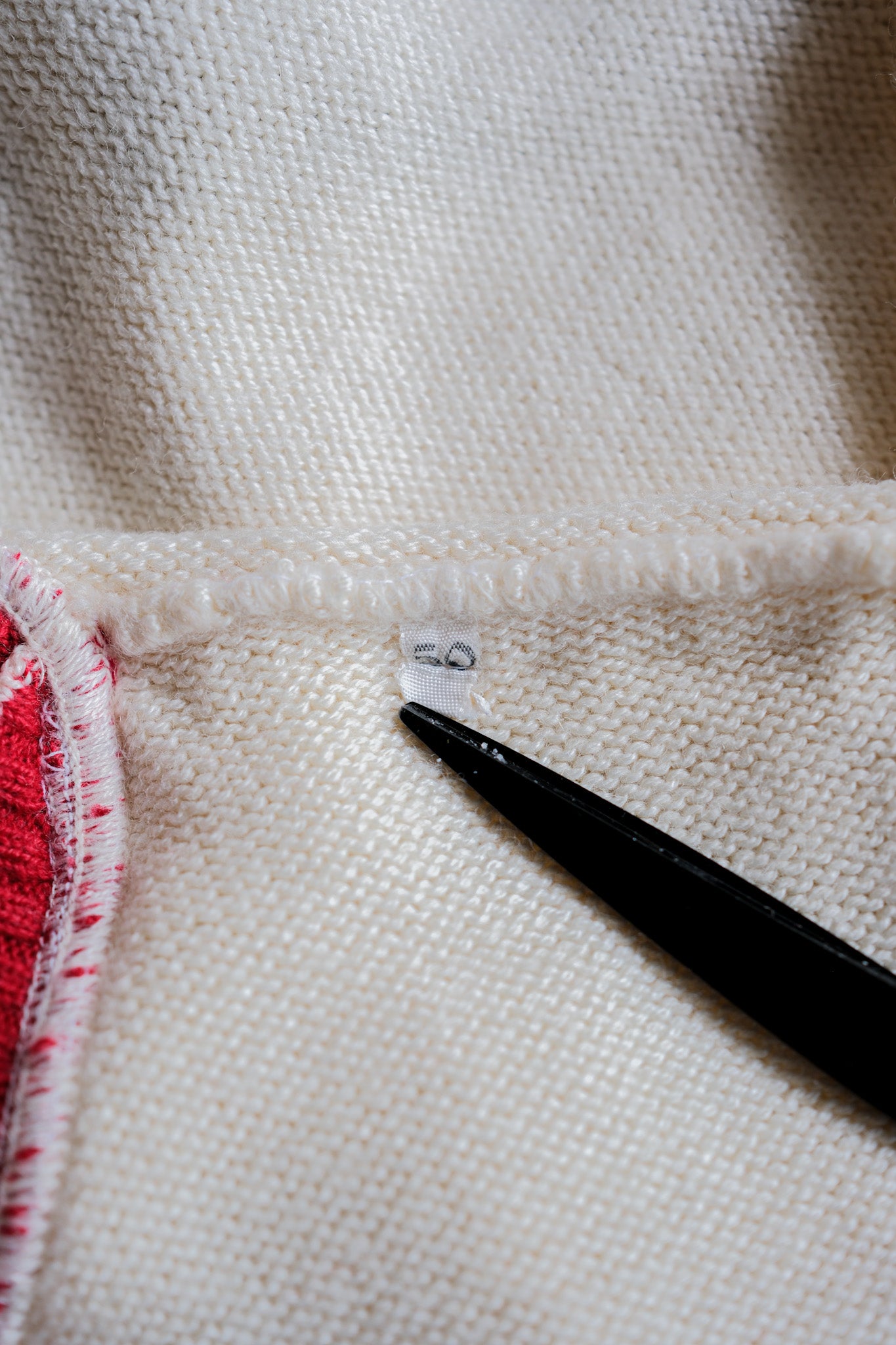 【~80's】Italian Vintage Colour Block Wool Acrylic Sweater Size.50