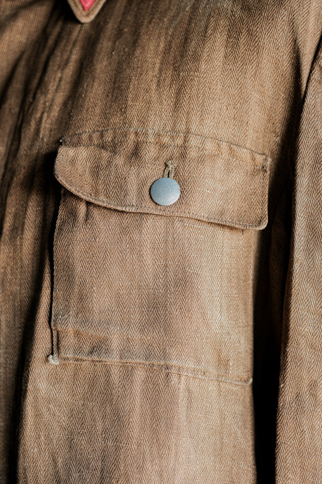 【~40's】WWⅡ German Army Drillich HBT Linen Jacket "Unusual Color" "Wehrmacht"