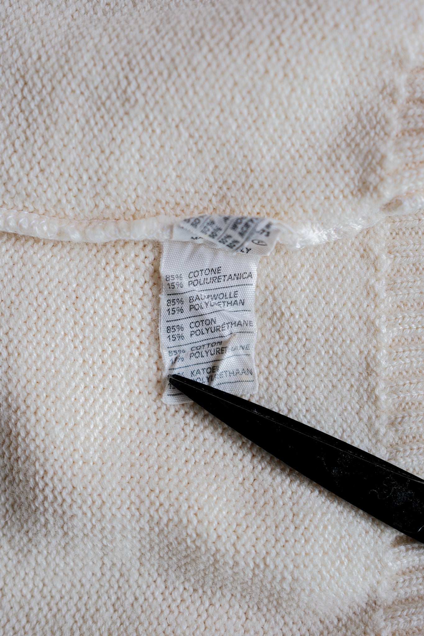 【~80's】Italian Vintage Colour Block Wool Acrylic Sweater Size.50