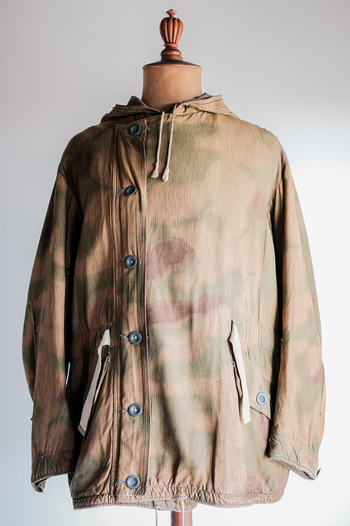 【~40's】WWⅡ German Army Sumpftarnmuster 44 Camouflage 43 Pattern Winter Parka "Wehrmacht"