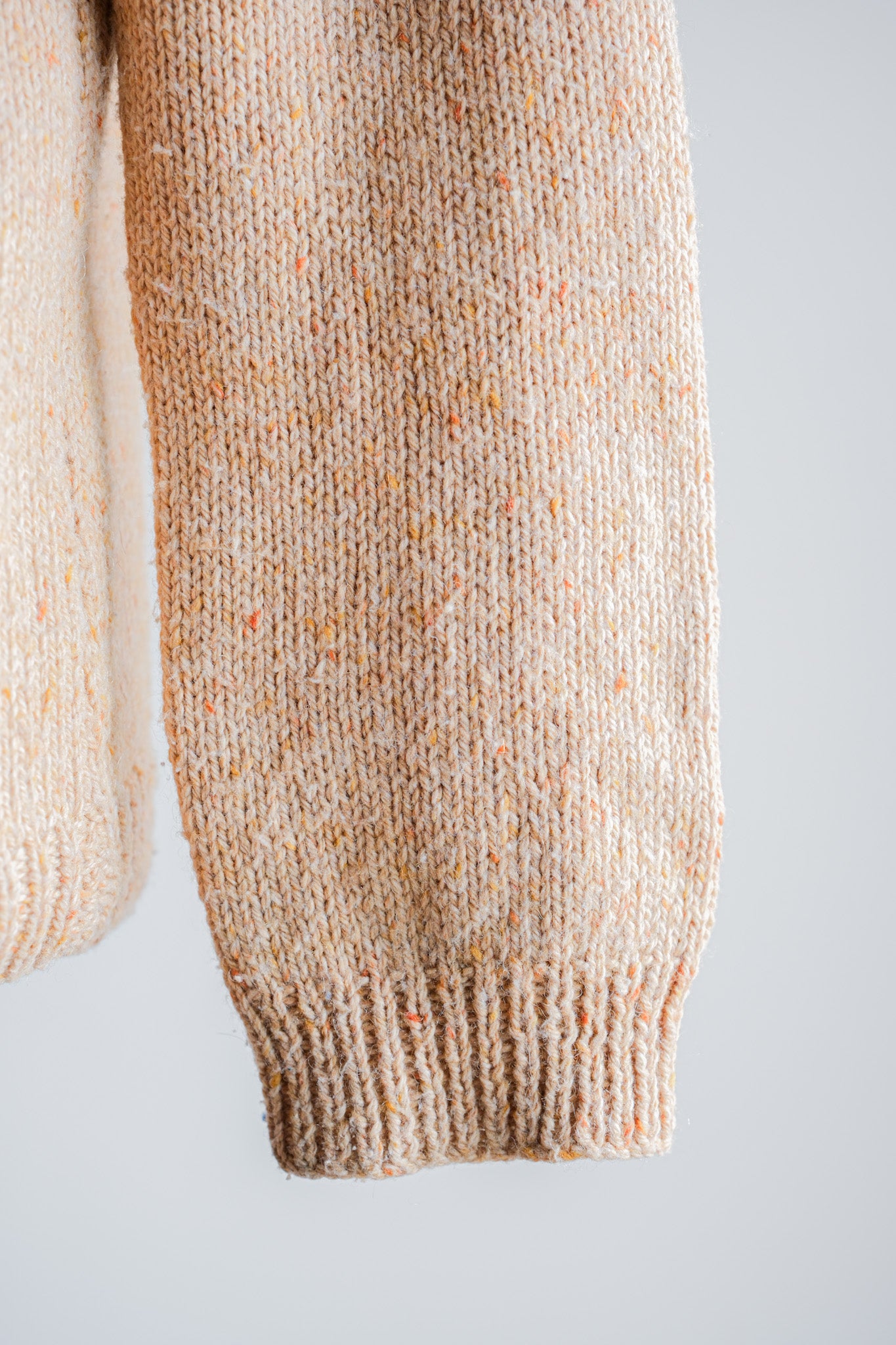 【~60's】British Vintage Raglan Sleeve Zip Up Wool Cardigan "Handmade"