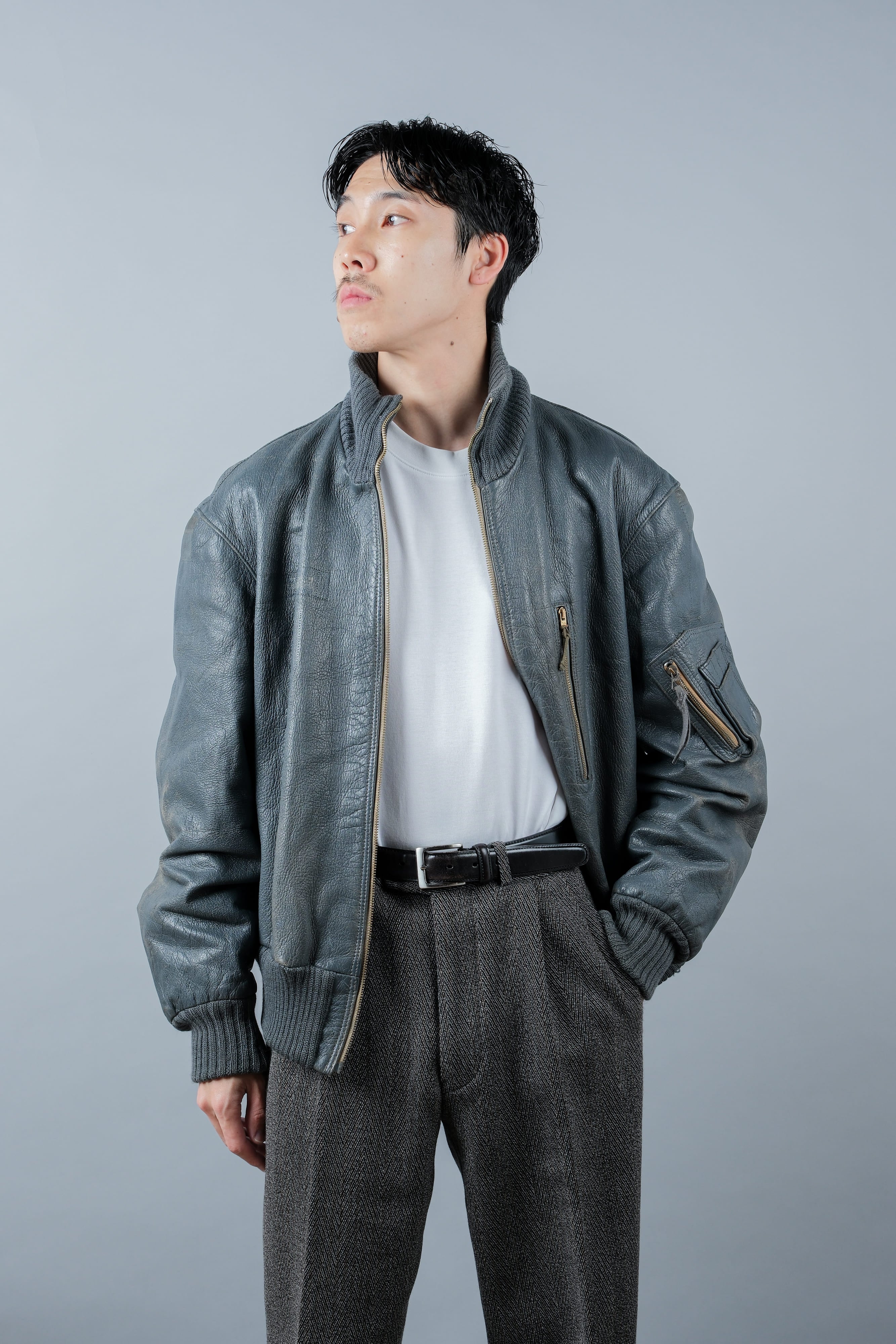 【~70’s】West German Air Force Pilot Leather Jacket