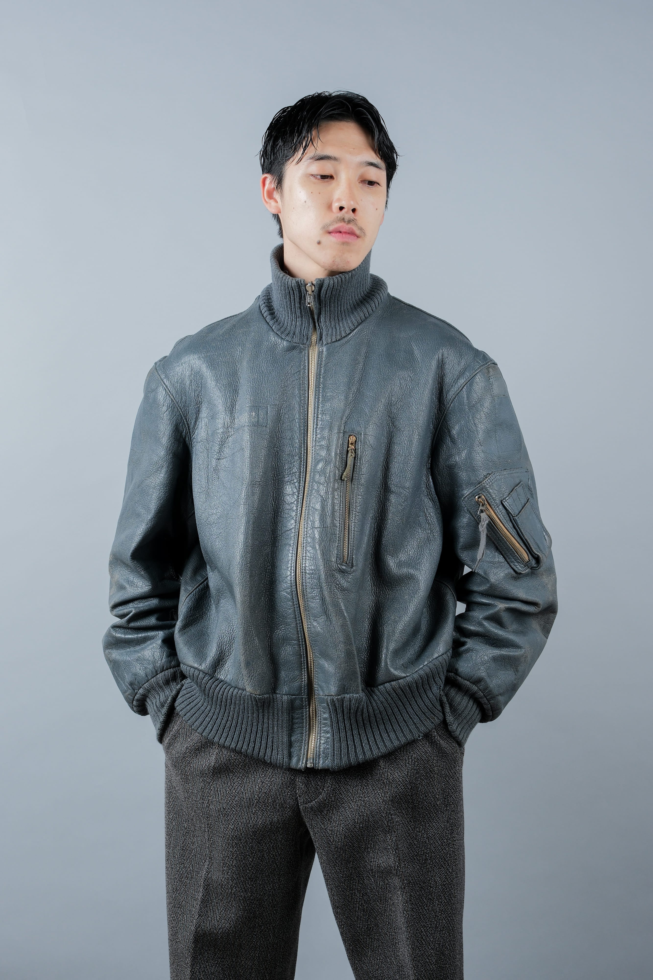 【~70’s】West German Air Force Pilot Leather Jacket