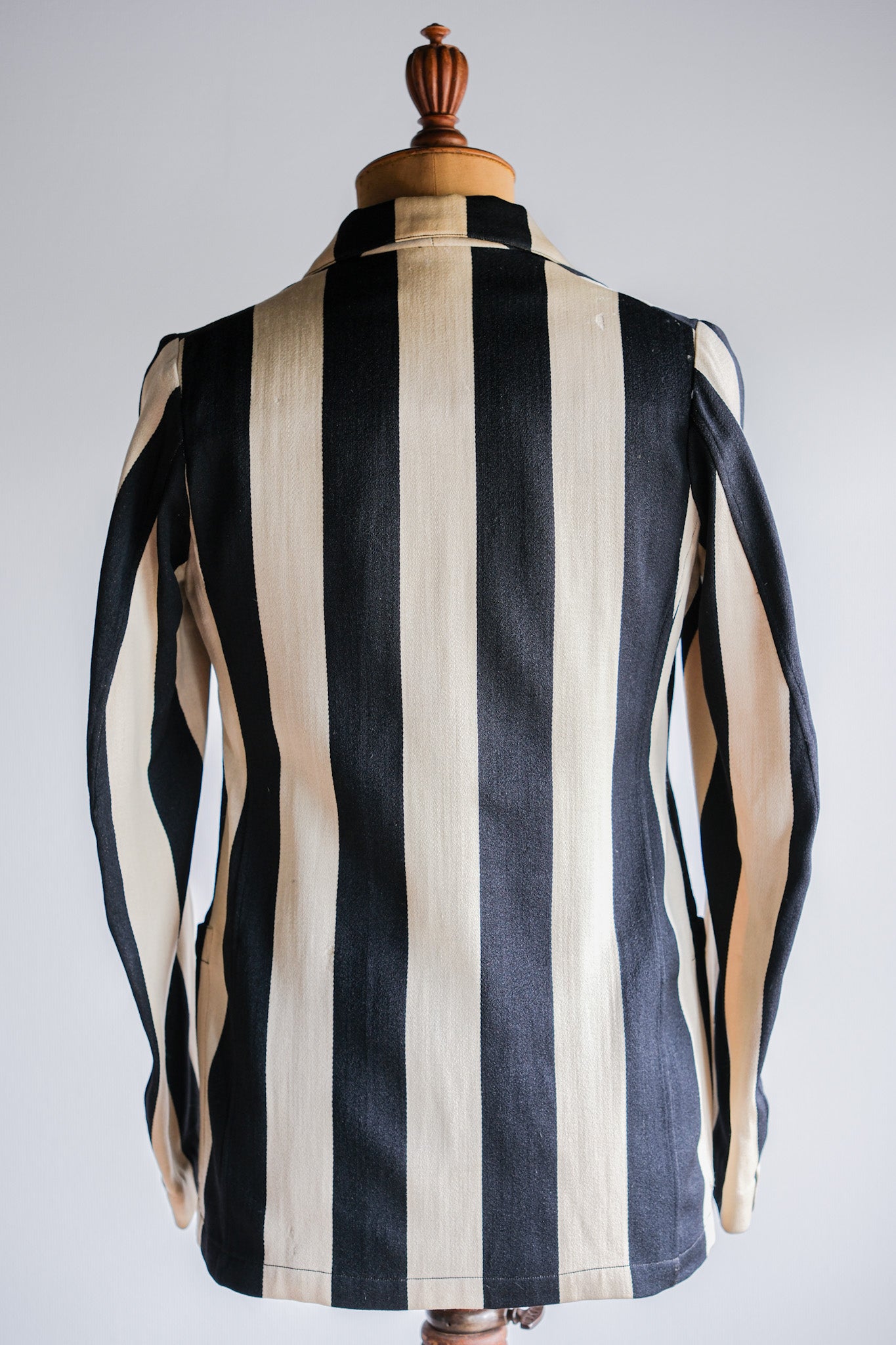 【~20's】British Vintage 2 Tone Striped College Jacket