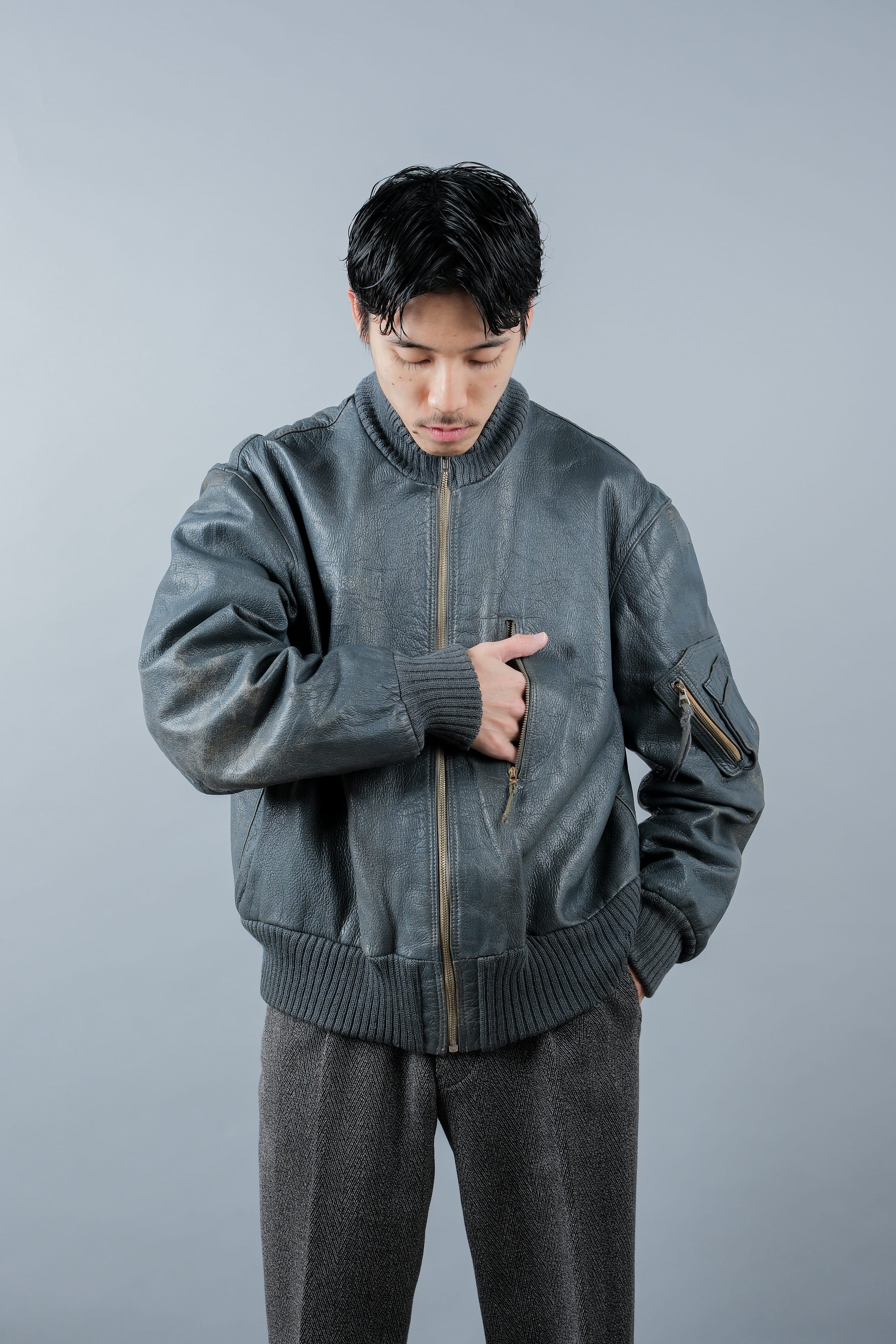 【~70’s】West German Air Force Pilot Leather Jacket