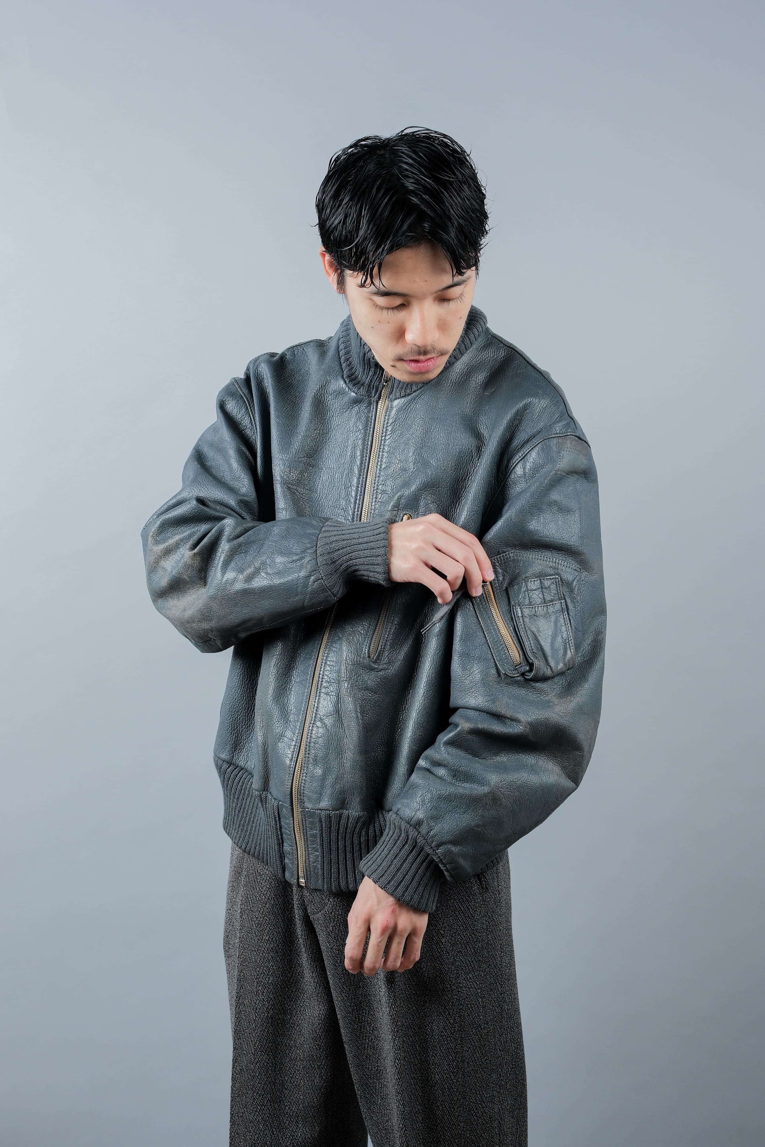 【~70’s】West German Air Force Pilot Leather Jacket