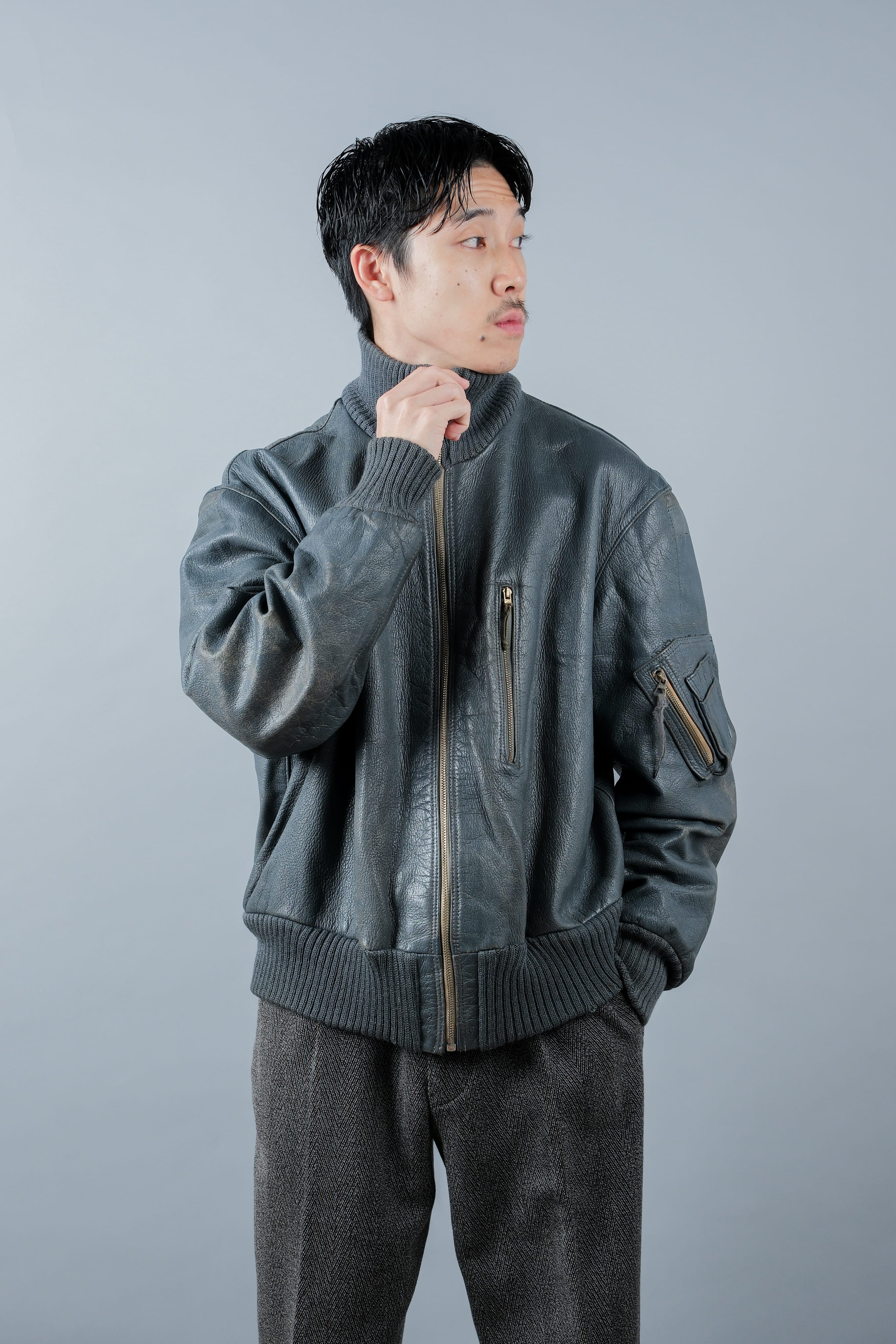 【~70’s】West German Air Force Pilot Leather Jacket