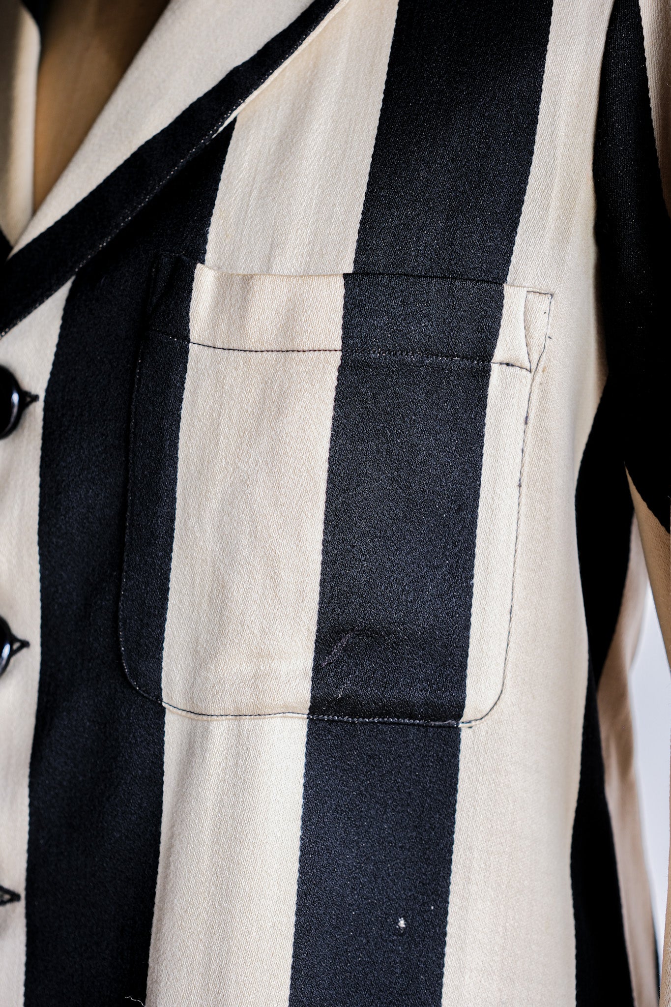 【~20's】British Vintage 2 Tone Striped College Jacket