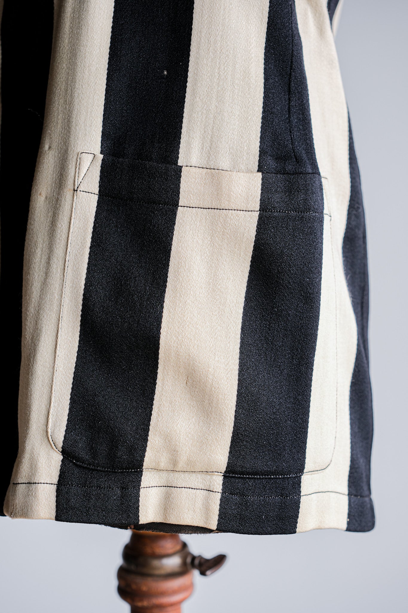 【~20's】British Vintage 2 Tone Striped College Jacket