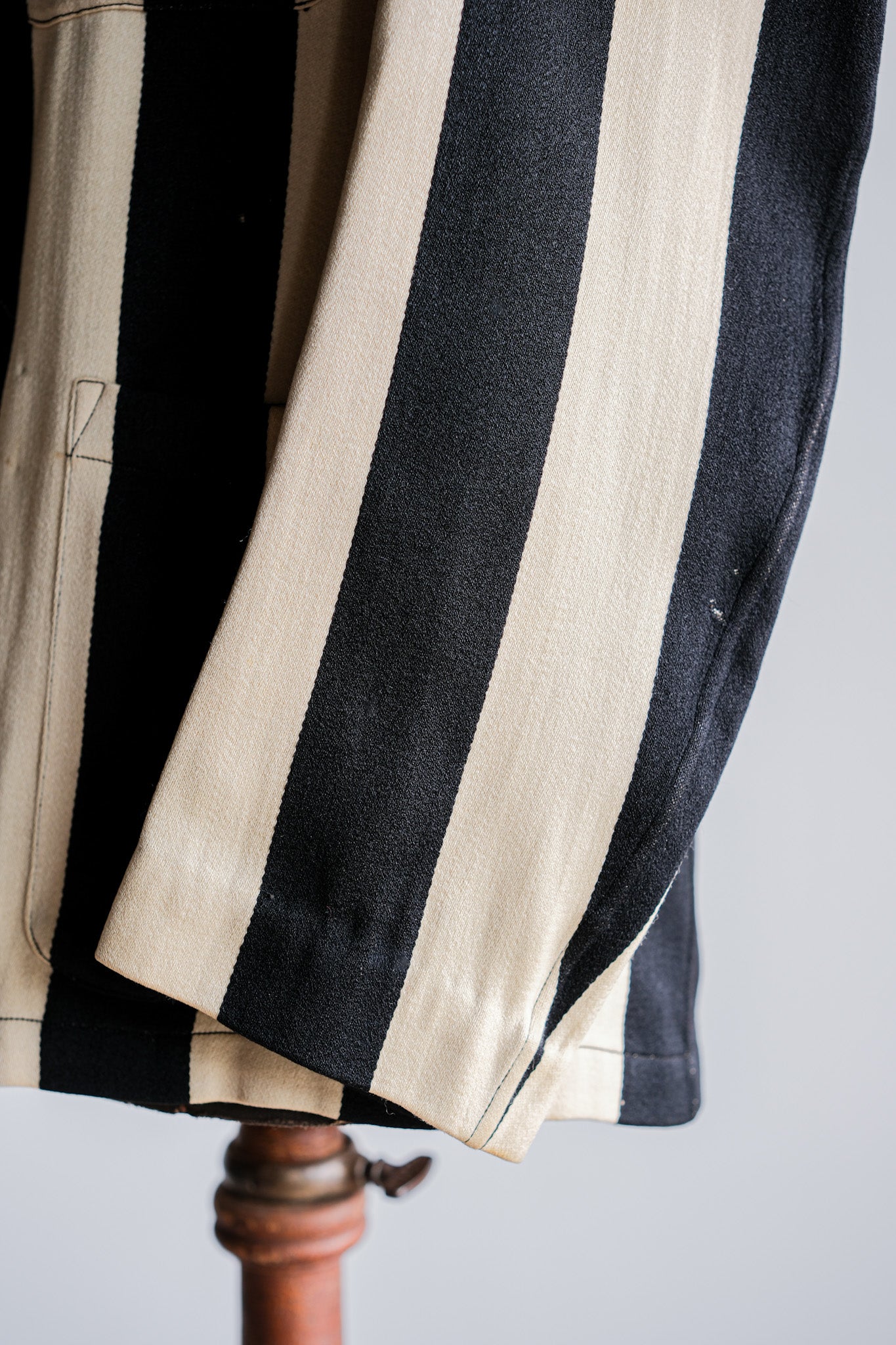 【~20's】British Vintage 2 Tone Striped College Jacket