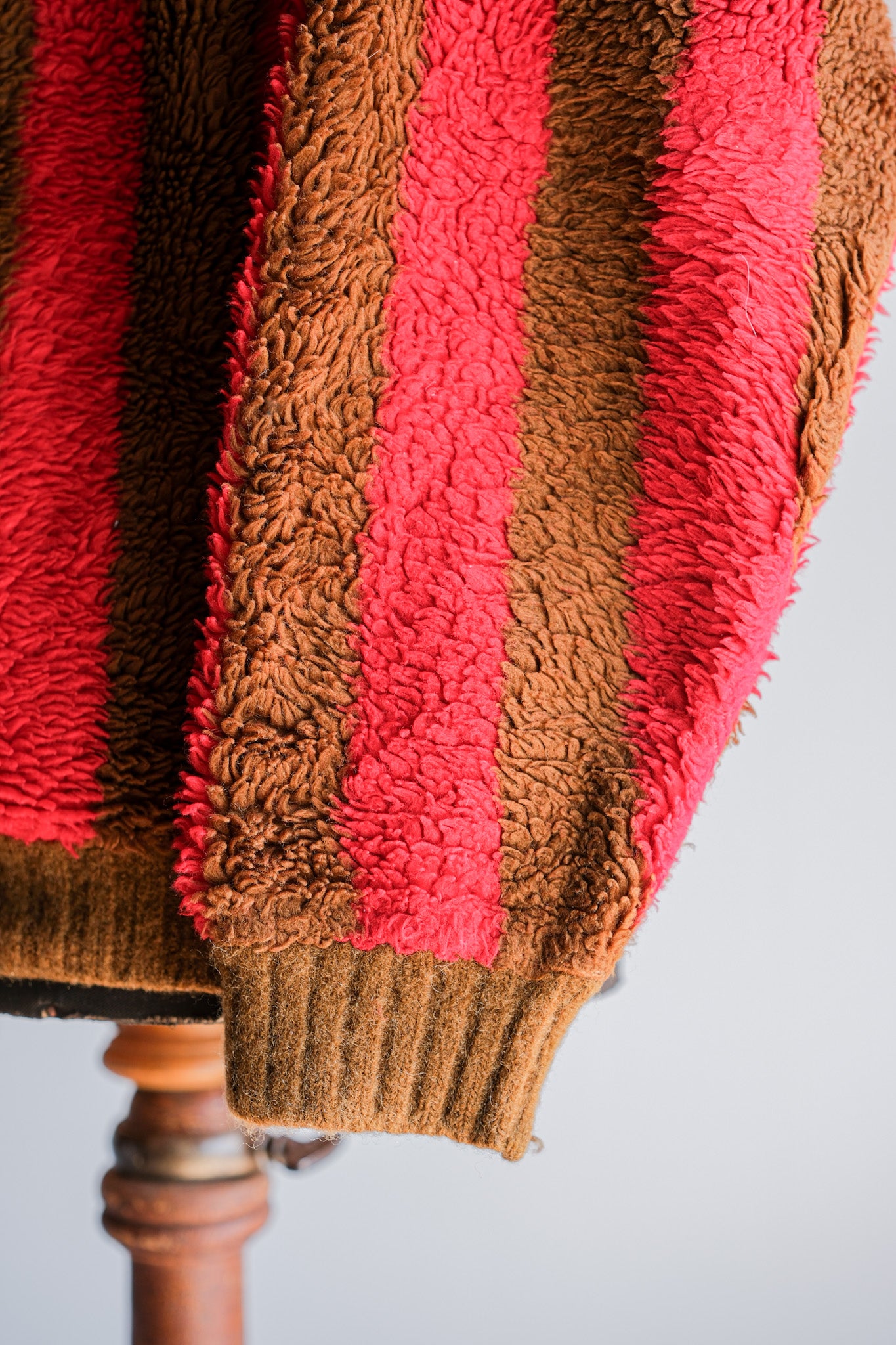 【~60's】British Vintage 2 Tone Striped High Necked Sweater