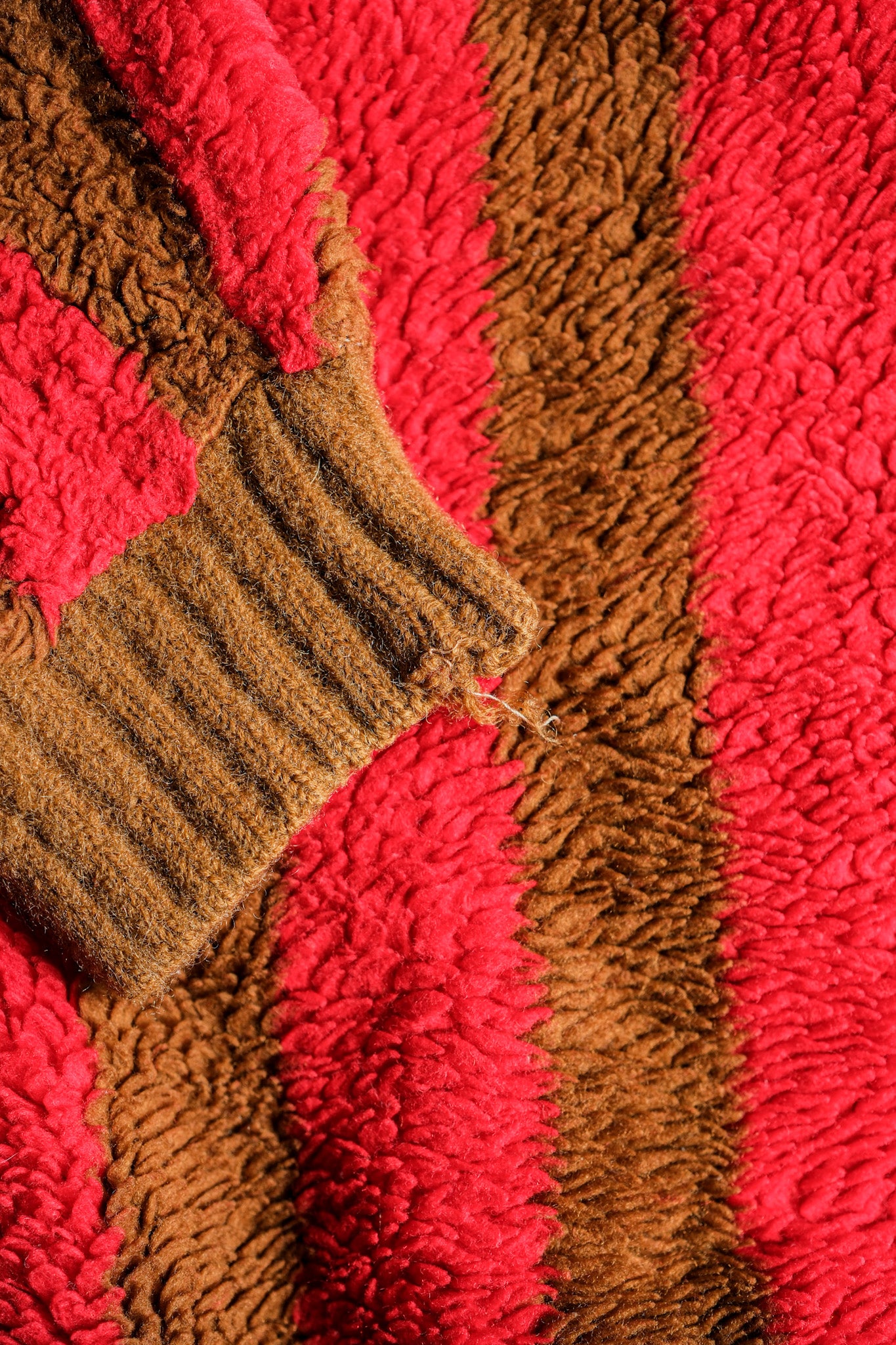 【~60's】British Vintage 2 Tone Striped High Necked Sweater