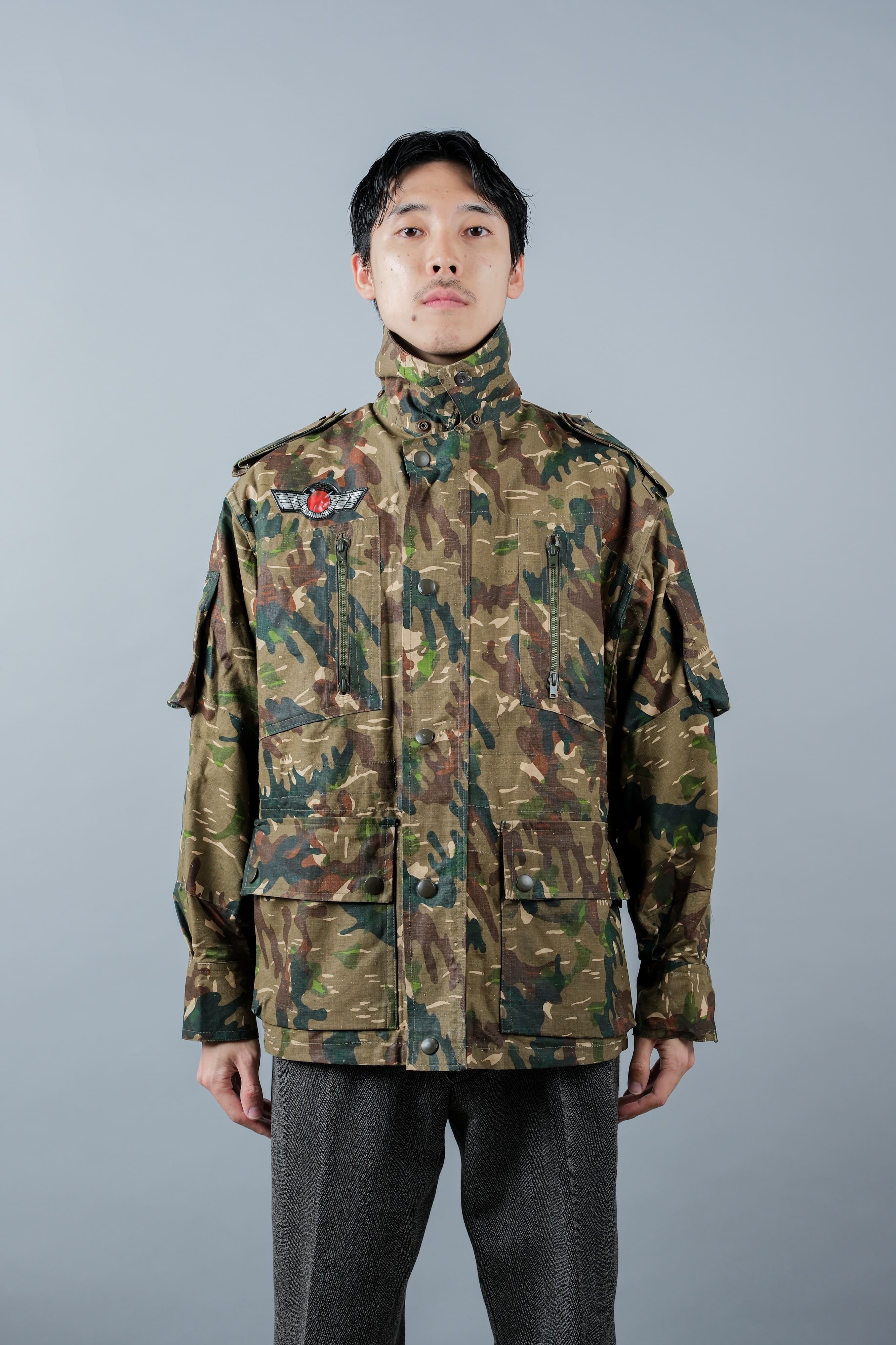 【~60's】Spanish Army Brown Amoeba Camouflage Paratrooper Jacket Size.2