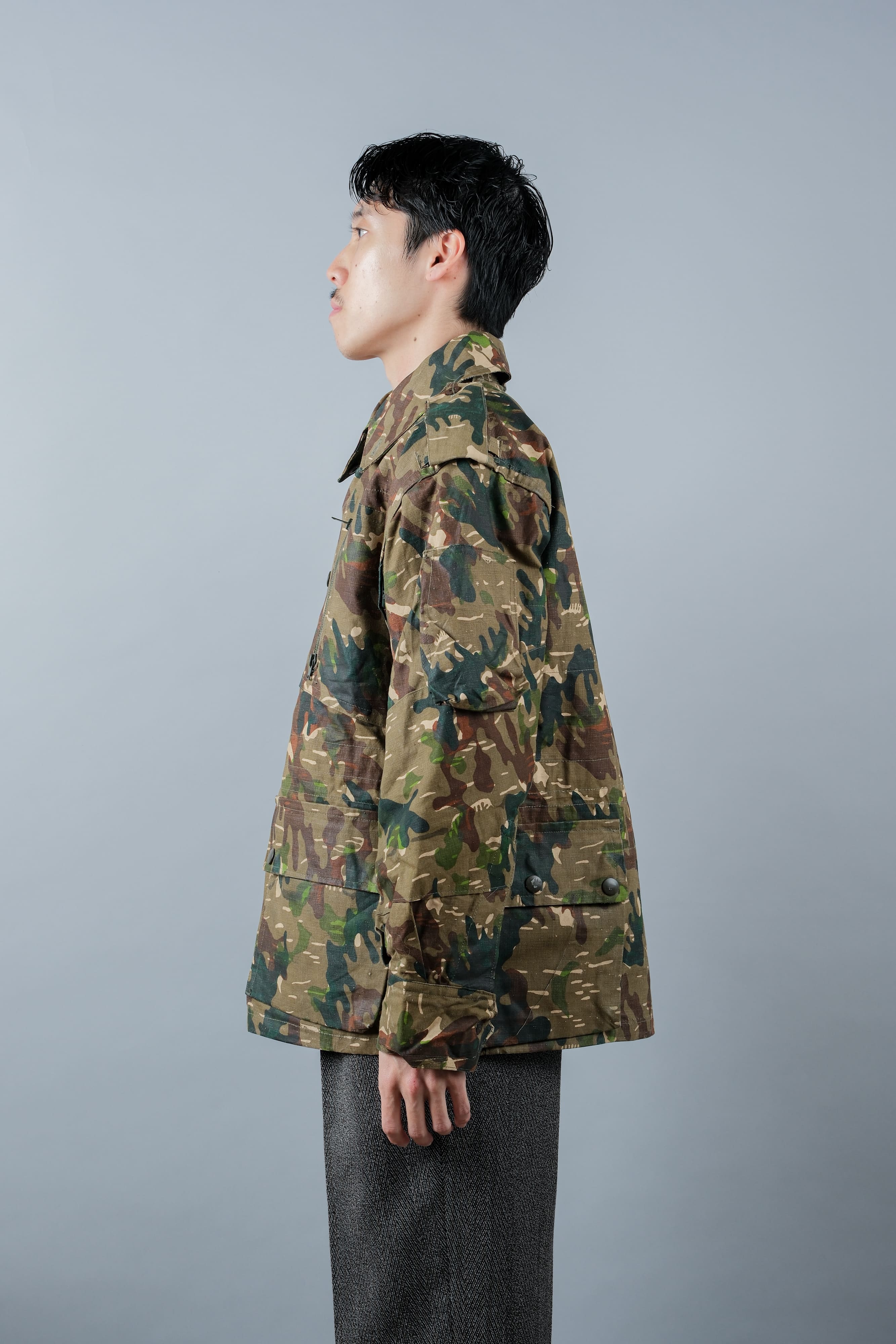 【~60's】Spanish Army Brown Amoeba Camouflage Paratrooper Jacket Size.2