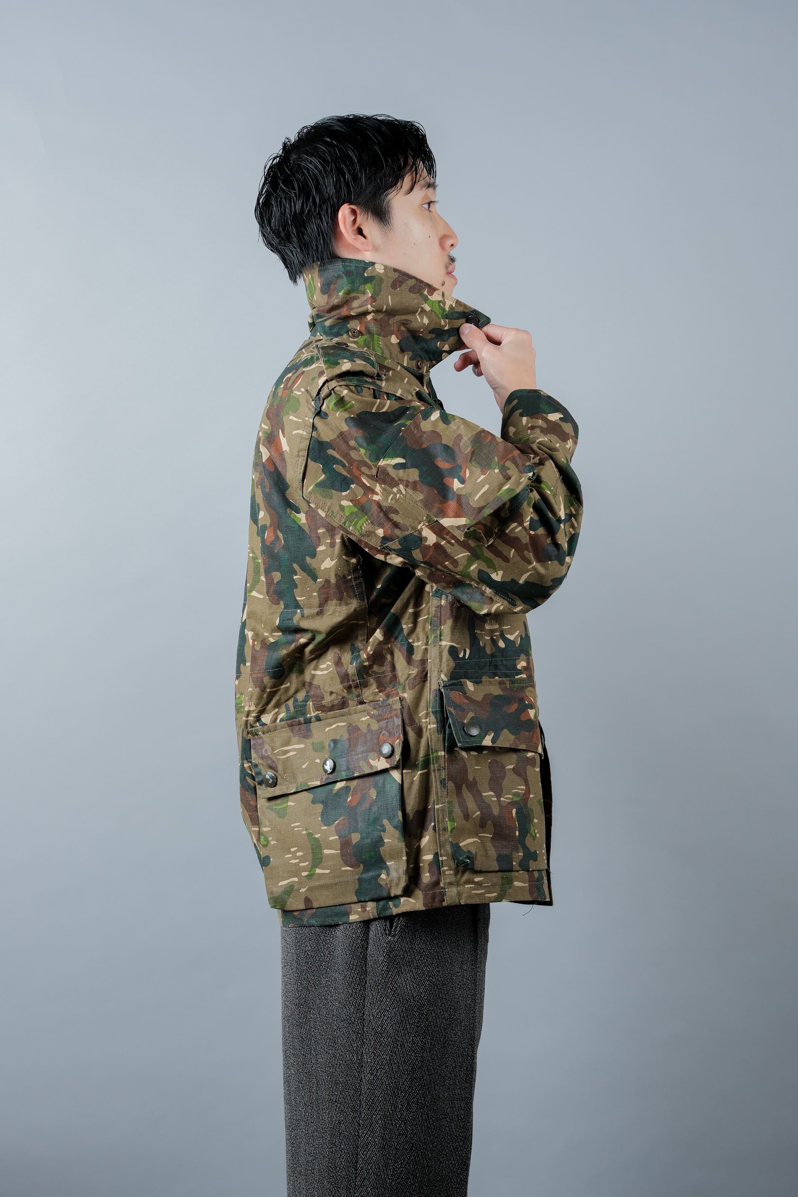 【~60's】Spanish Army Brown Amoeba Camouflage Paratrooper Jacket Size.2