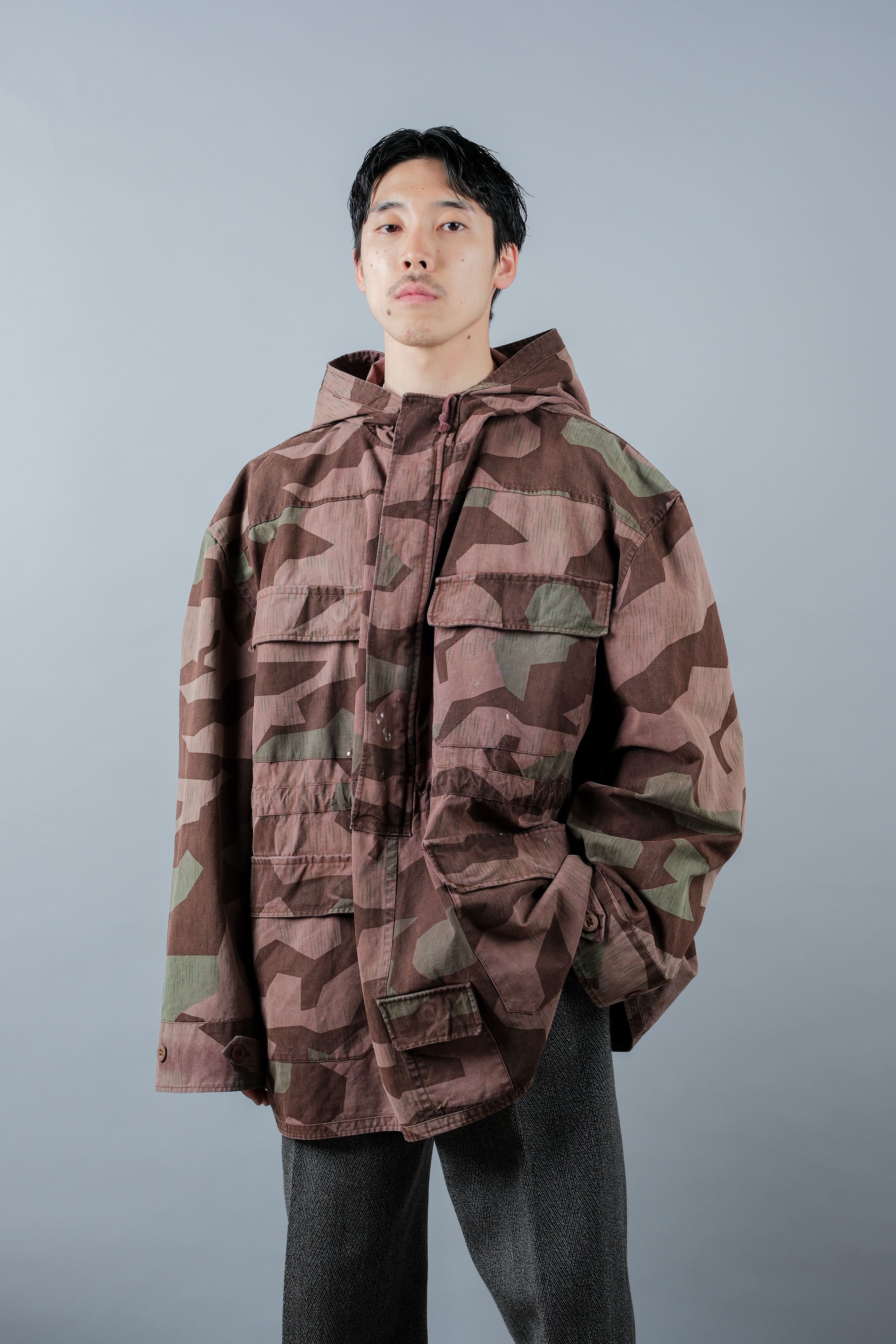 【~60's】German Vintage Splinter Pattern Camouflage Smock