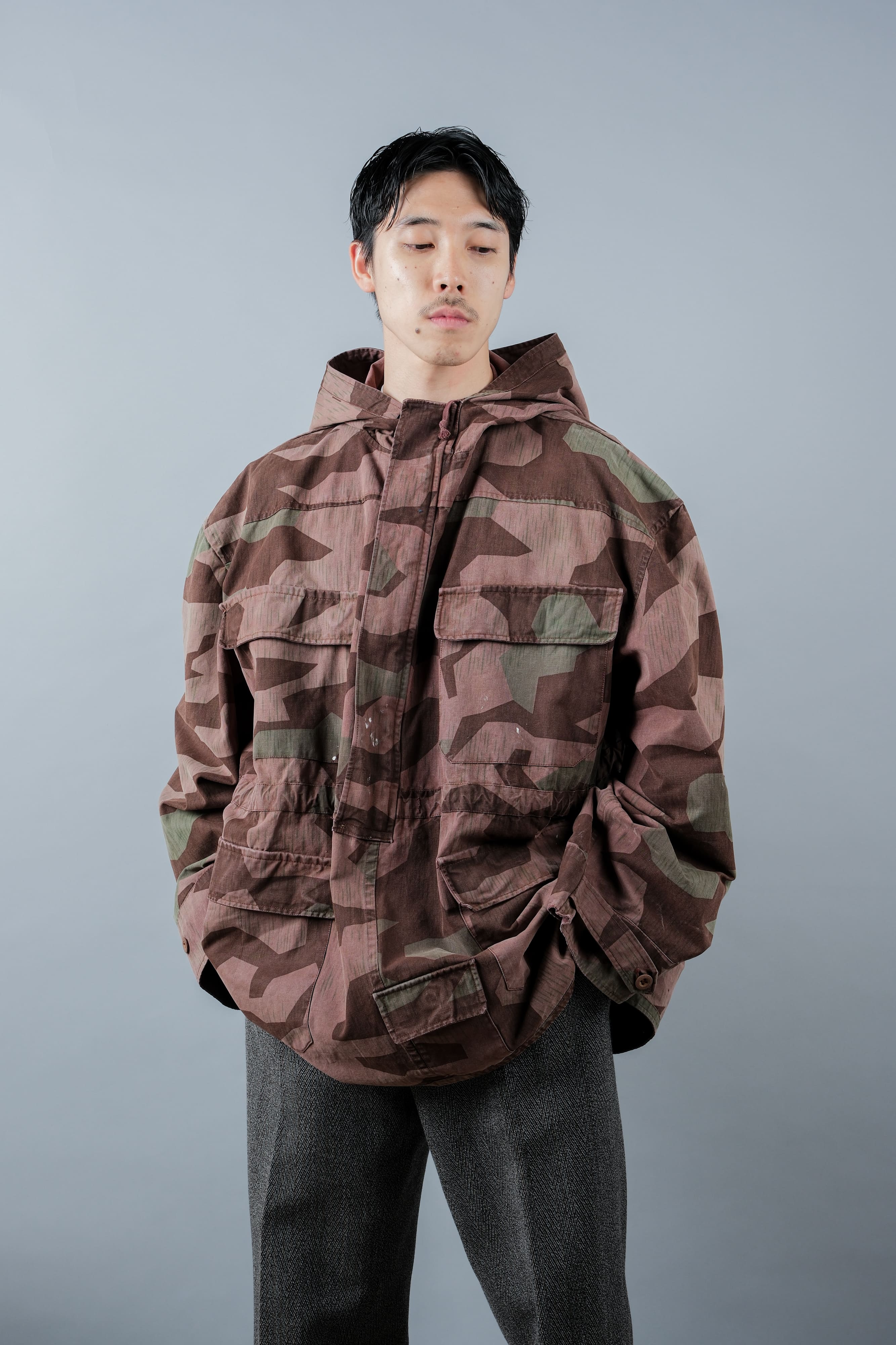 【~60's】German Vintage Splinter Pattern Camouflage Smock