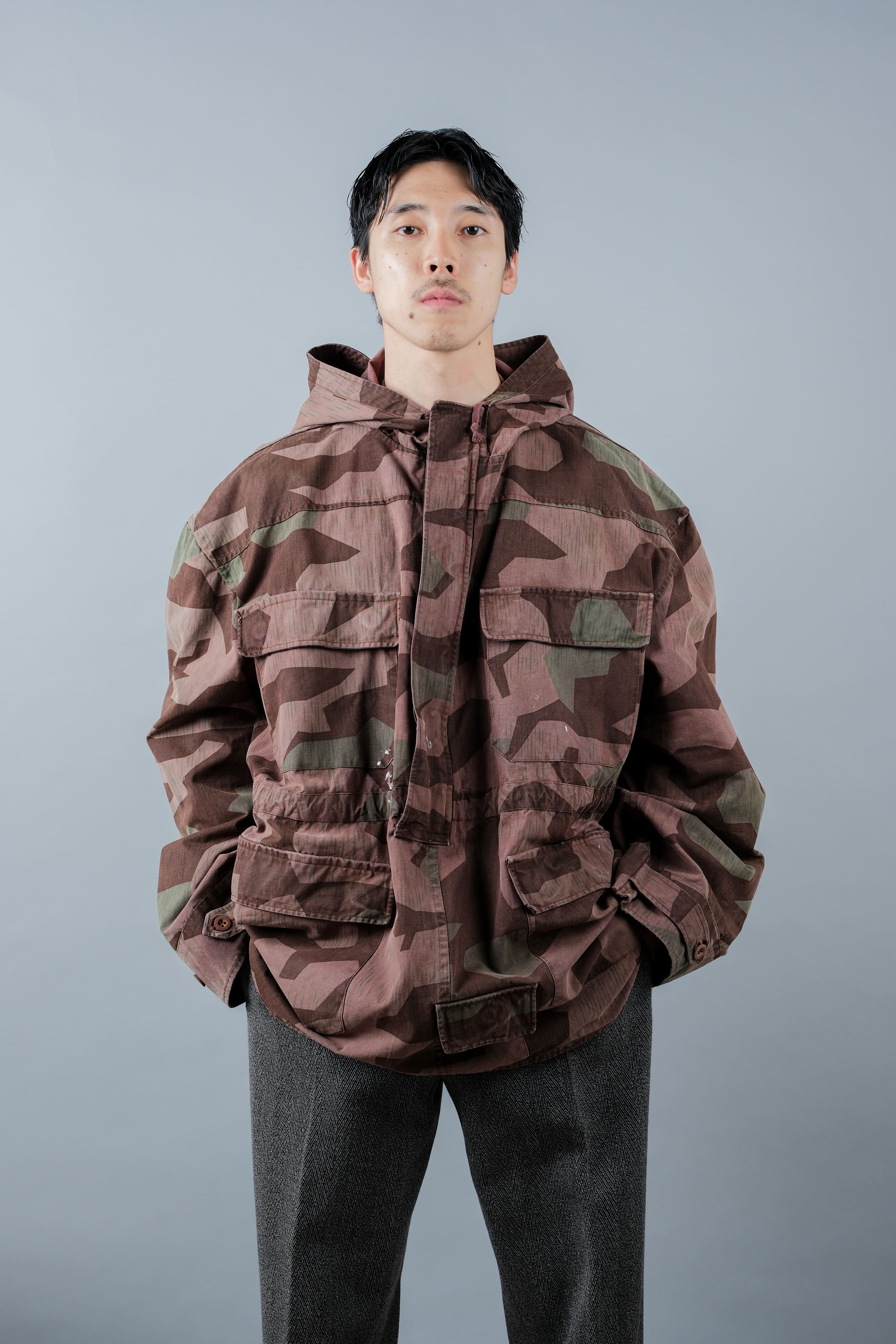 【~60's】German Vintage Splinter Pattern Camouflage Smock