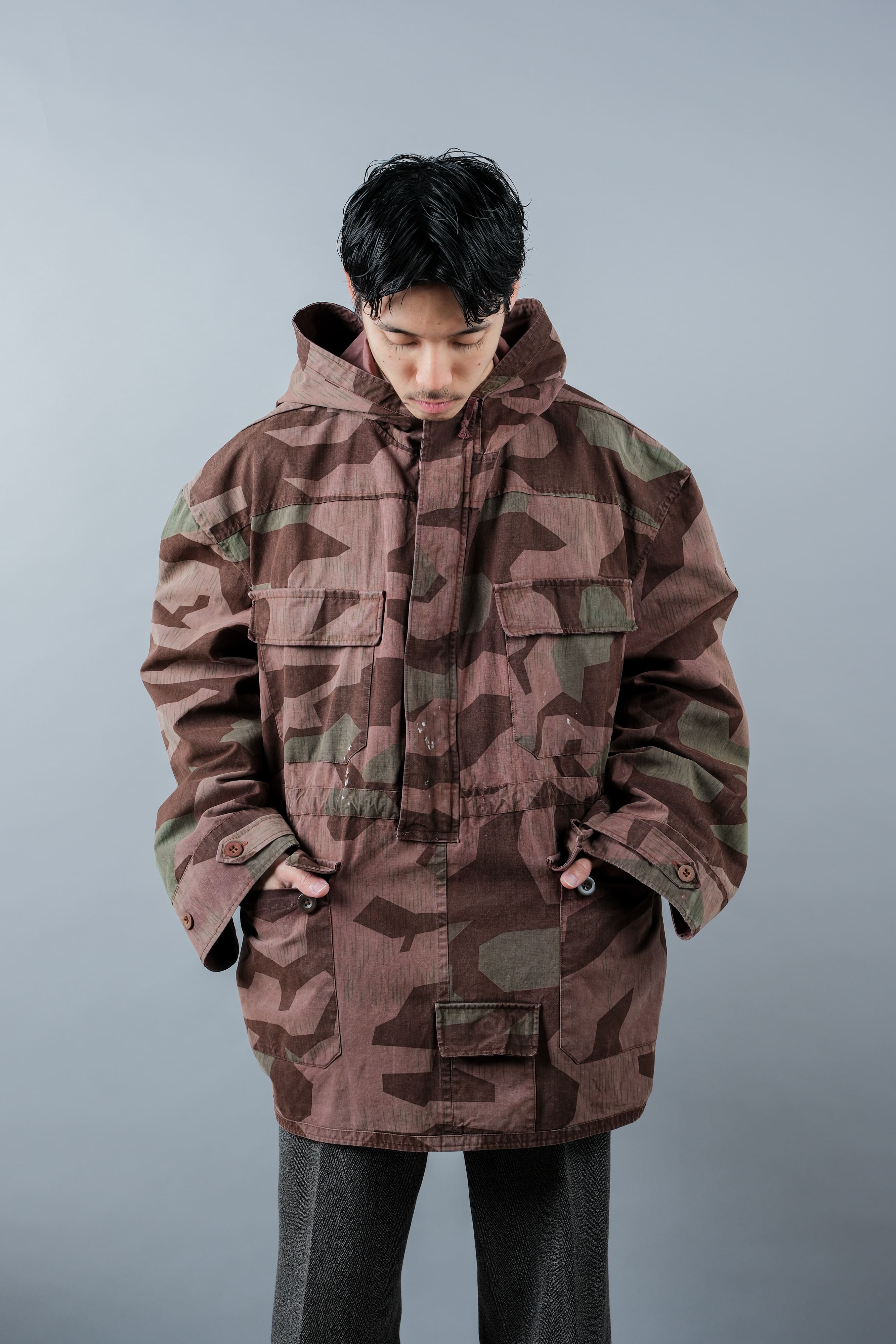 【~60's】German Vintage Splinter Pattern Camouflage Smock