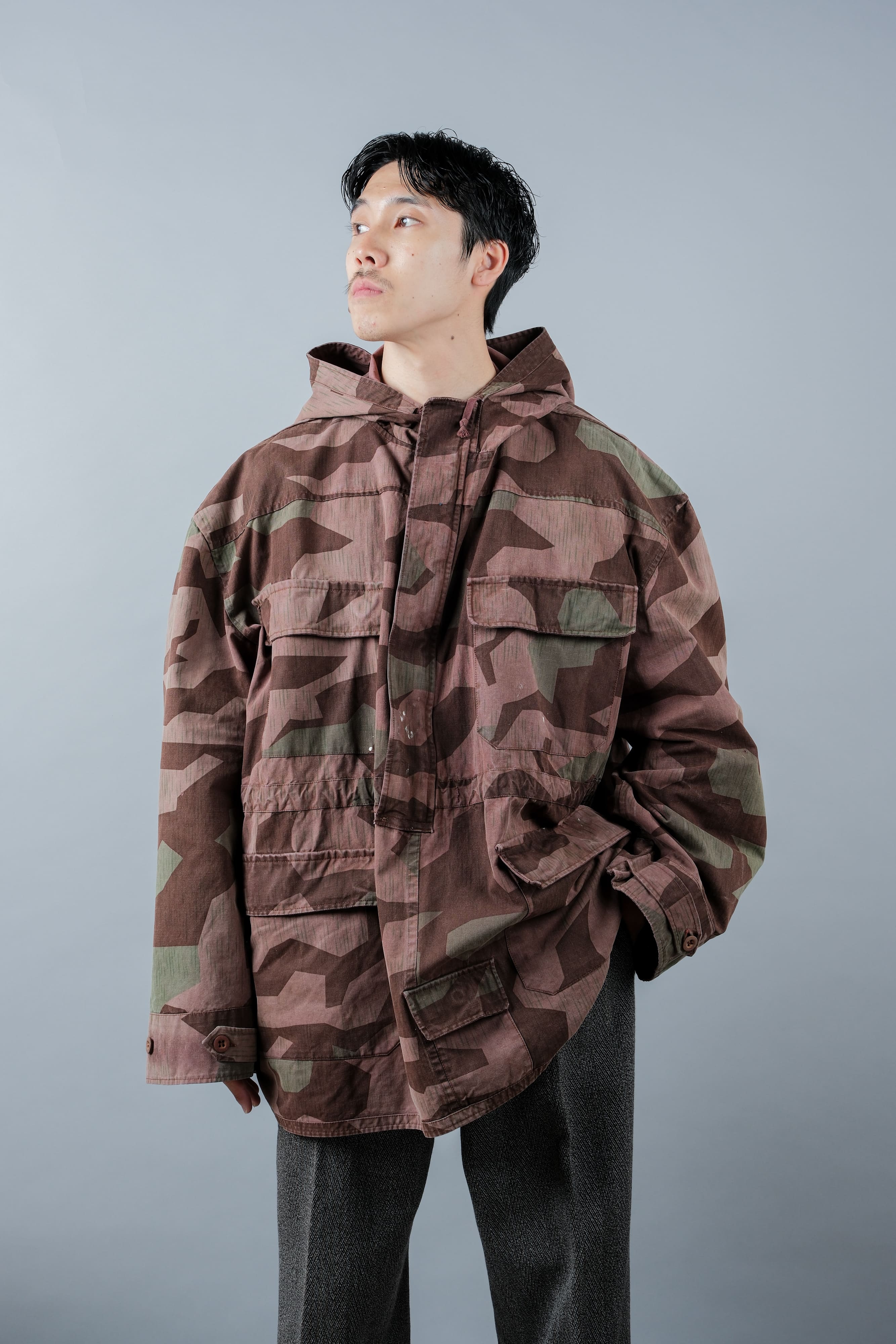 【~60's】German Vintage Splinter Pattern Camouflage Smock