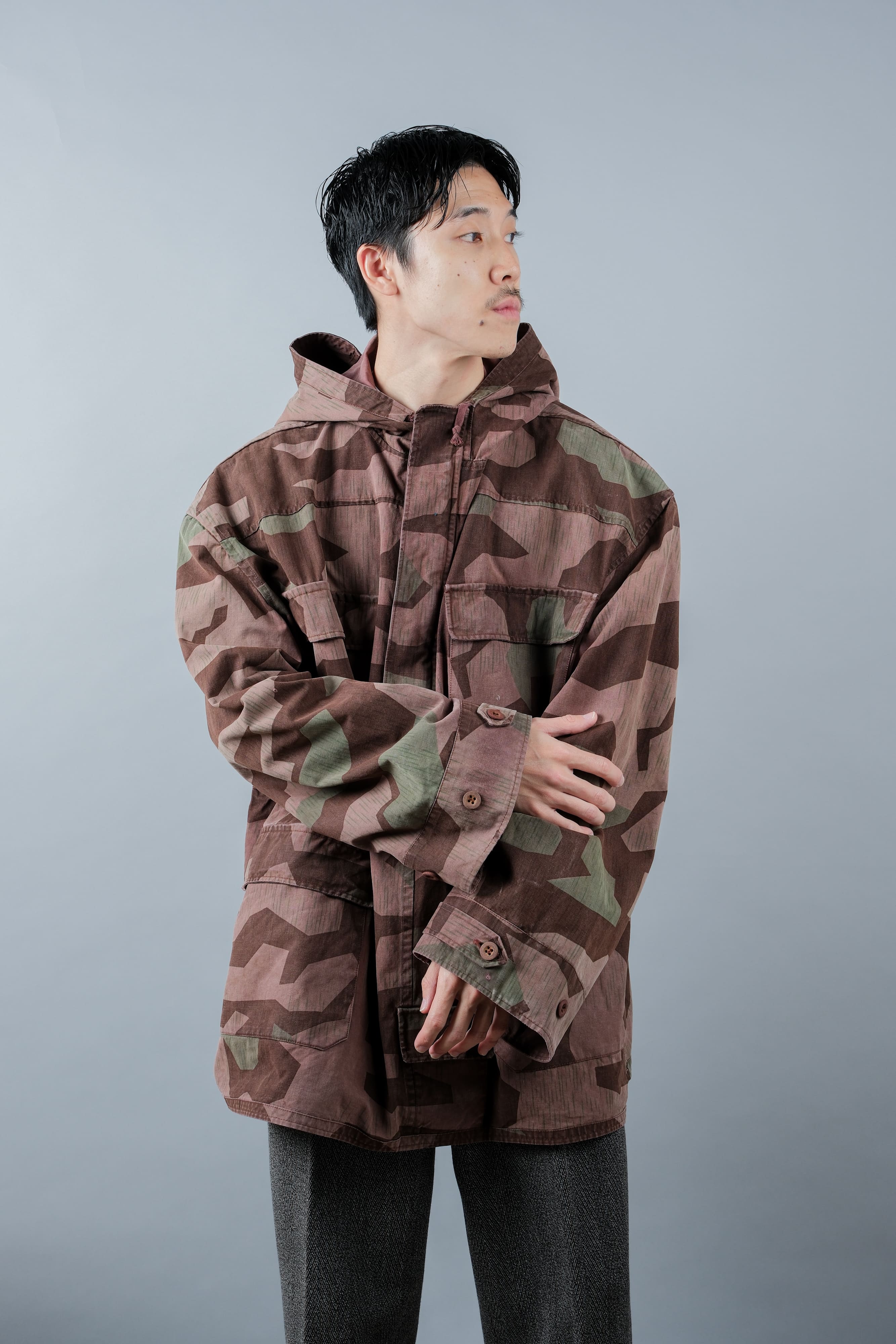 【~60's】German Vintage Splinter Pattern Camouflage Smock