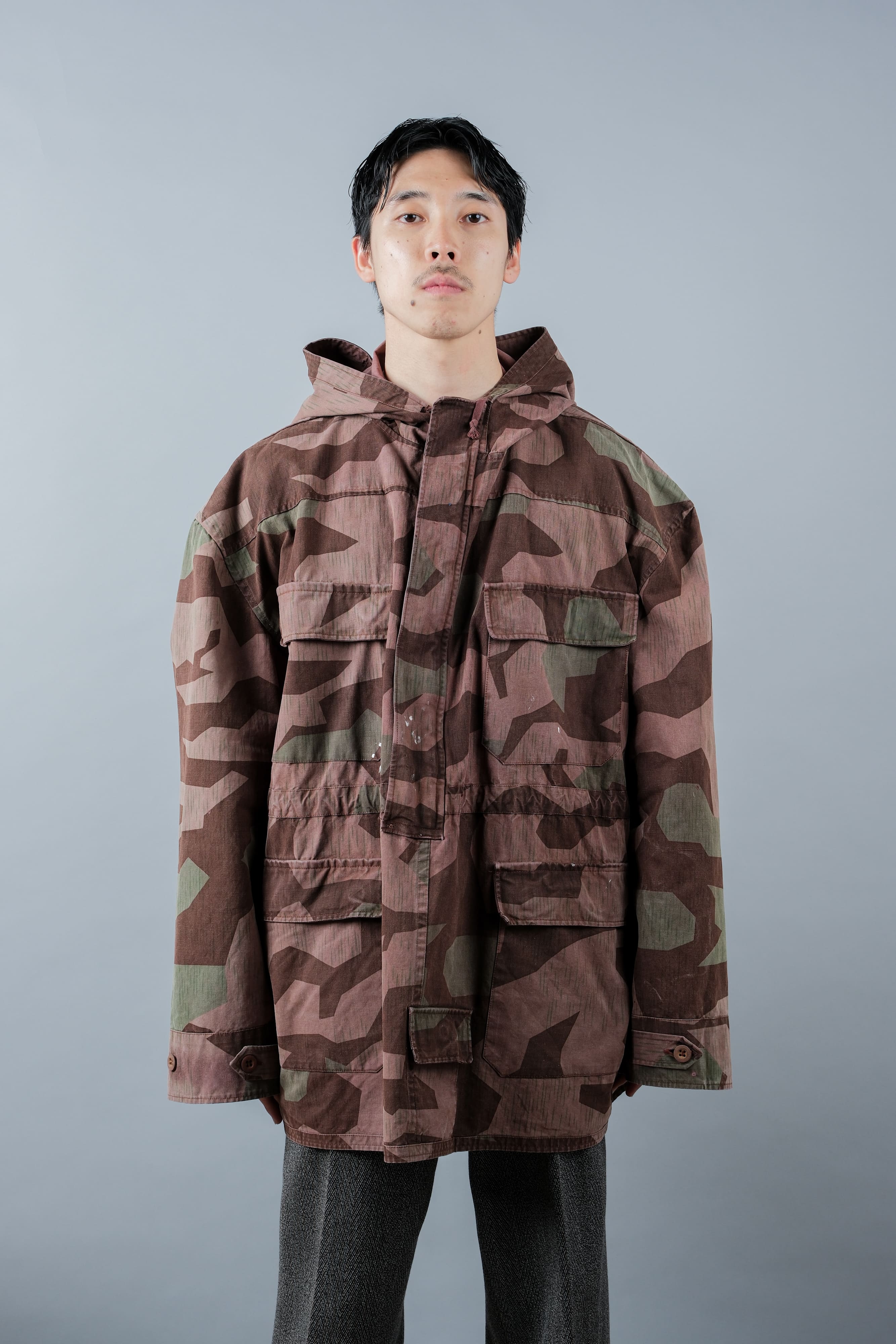 【~60's】German Vintage Splinter Pattern Camouflage Smock