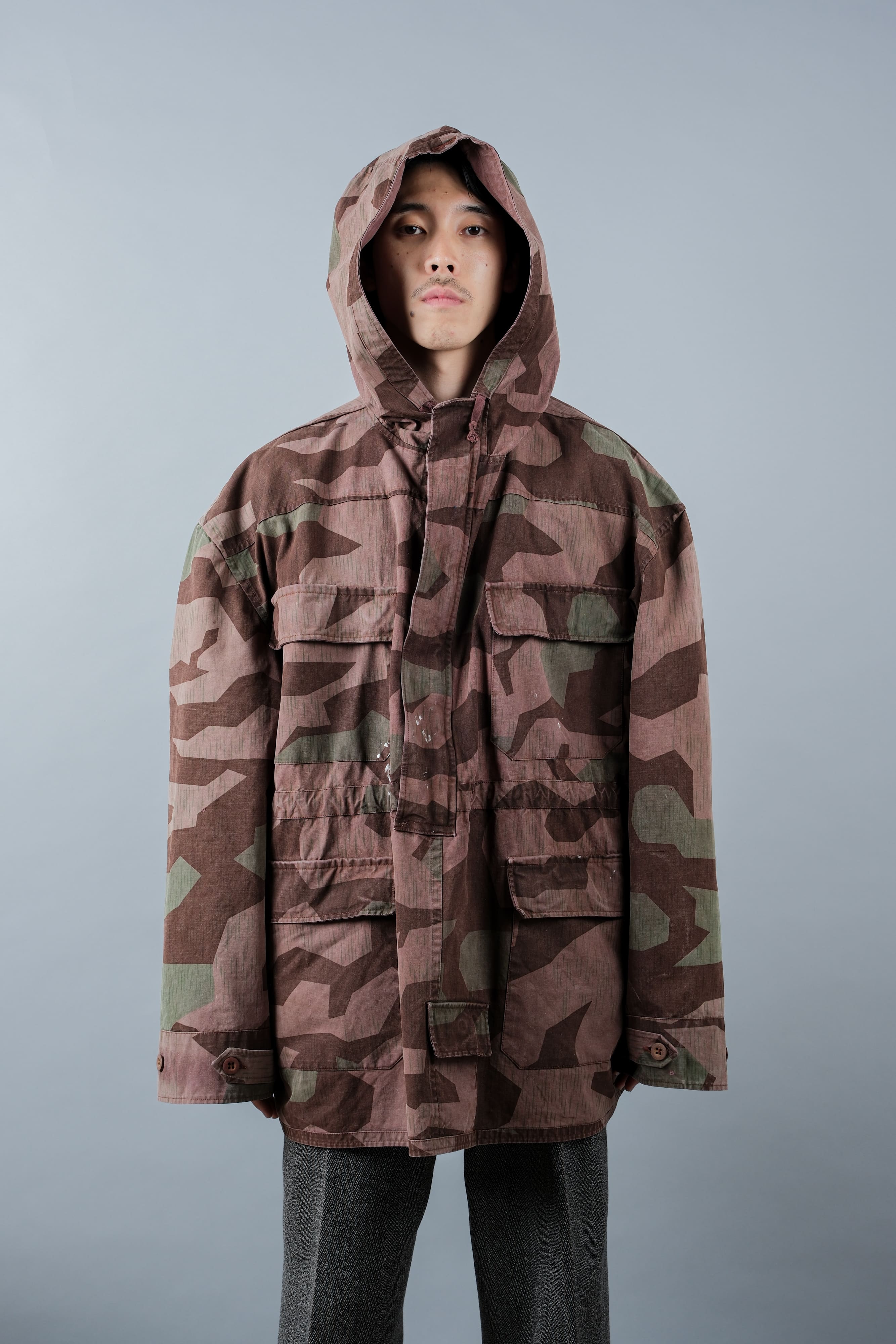 【~60's】German Vintage Splinter Pattern Camouflage Smock