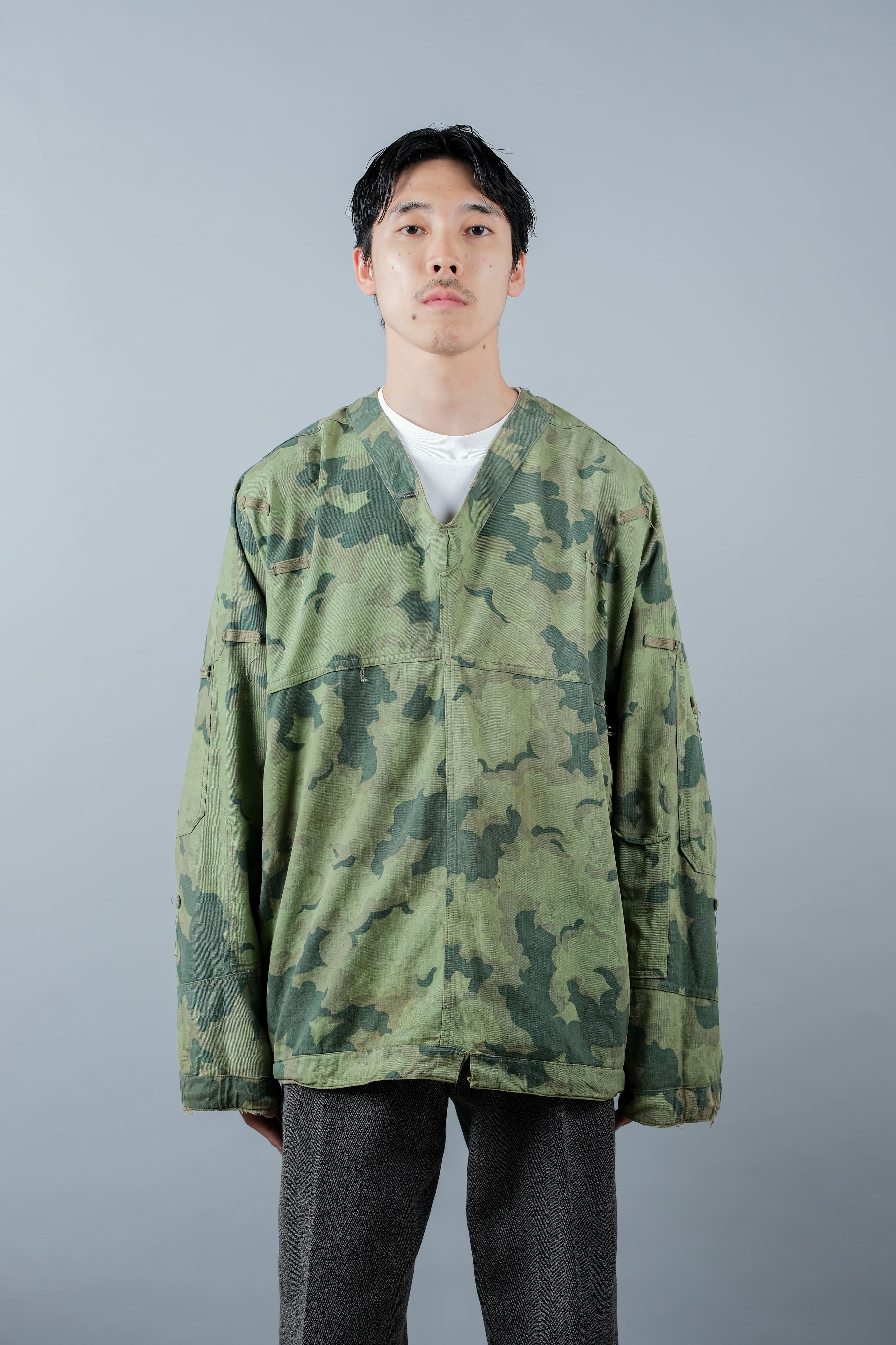 【~50's】Czechoslovakian Army Clouds Camouflage Reversible Smock "Modified"