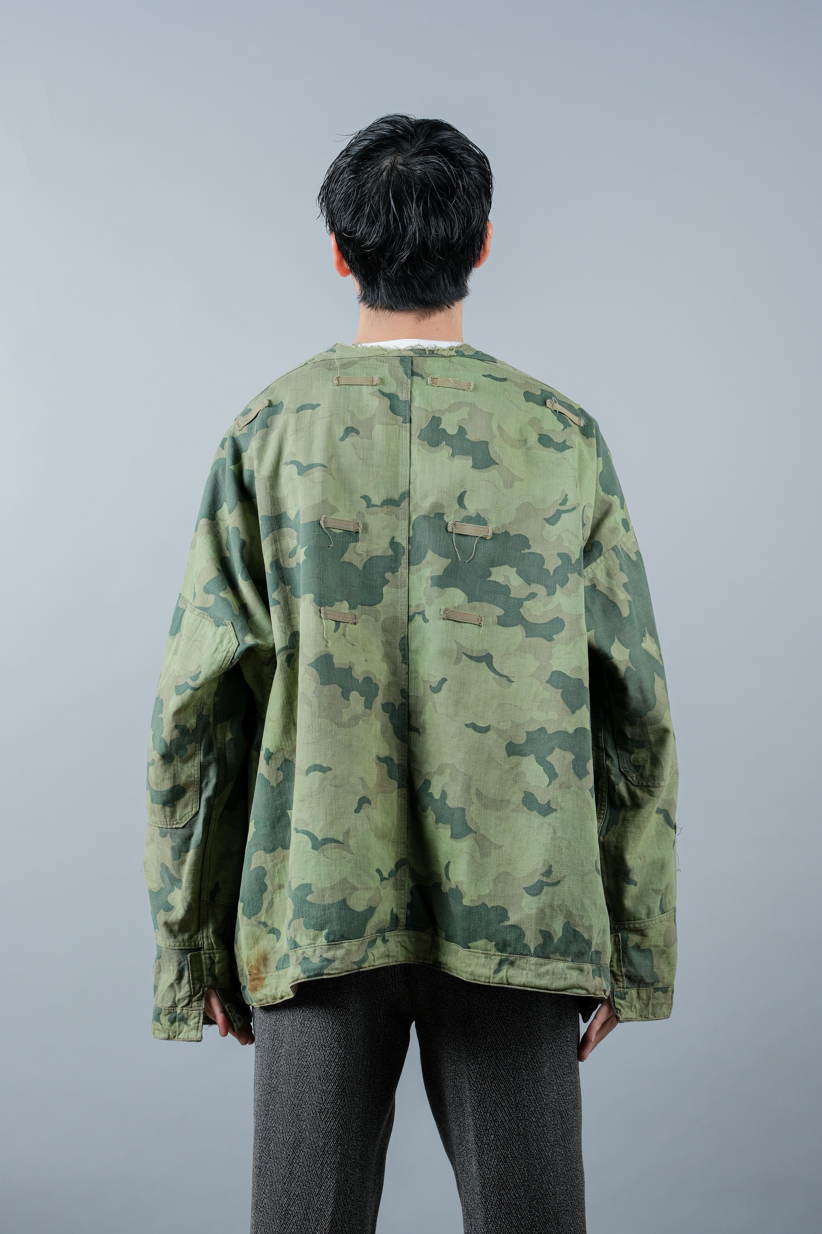【~50's】Czechoslovakian Army Clouds Camouflage Reversible Smock "Modified"