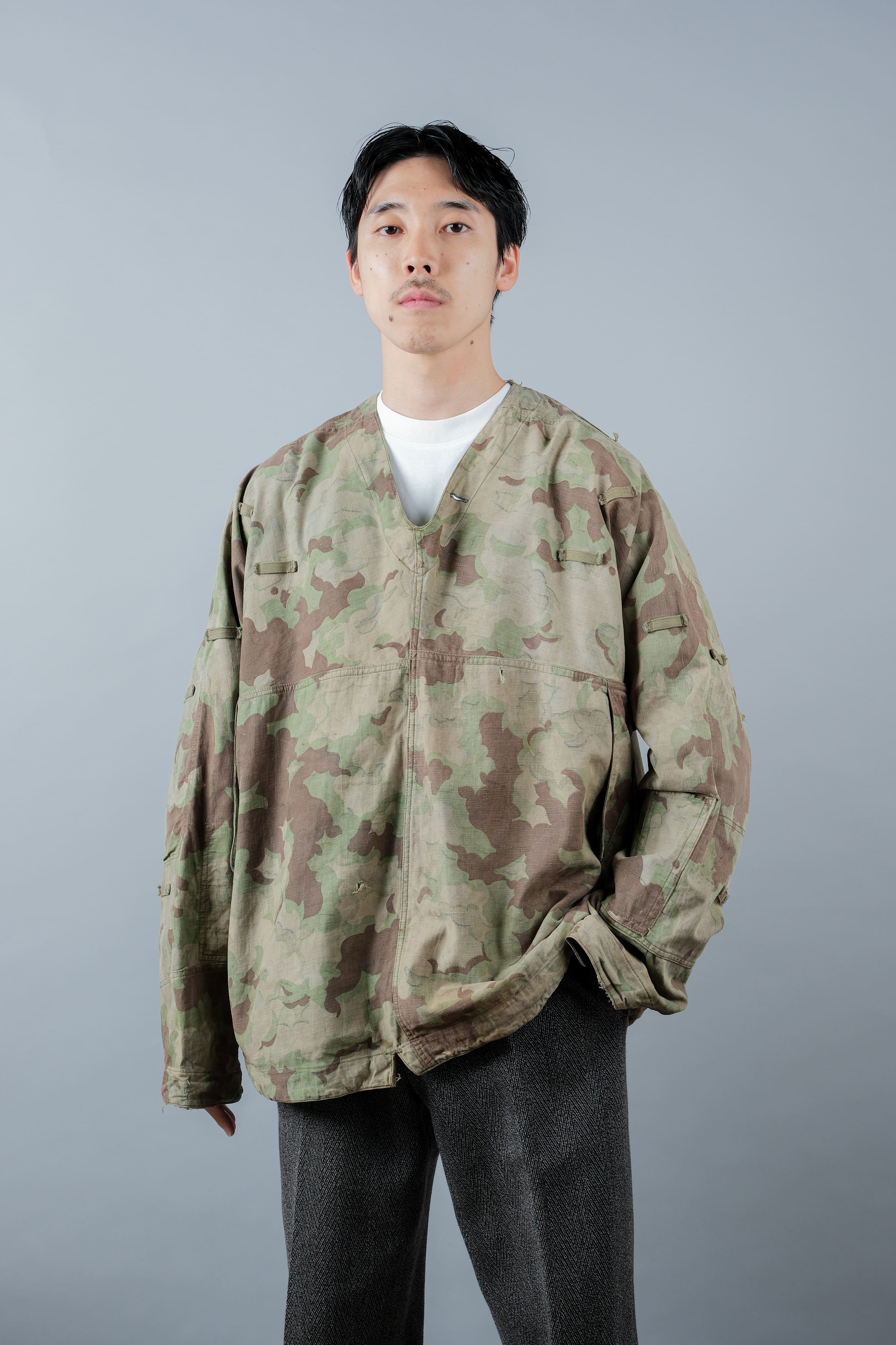 【~50's】Czechoslovakian Army Clouds Camouflage Reversible Smock "Modified"
