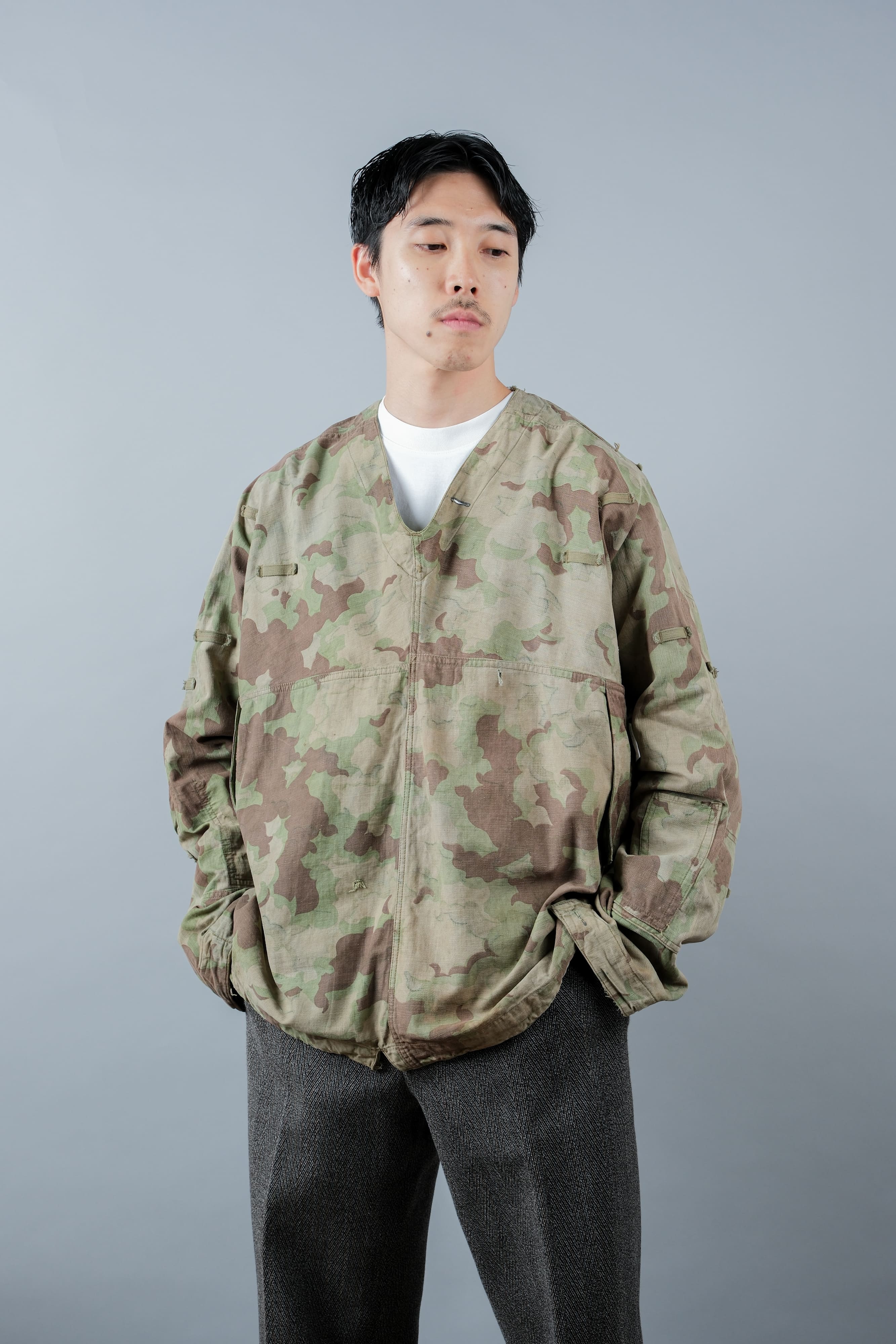 【~50's】Czechoslovakian Army Clouds Camouflage Reversible Smock "Modified"