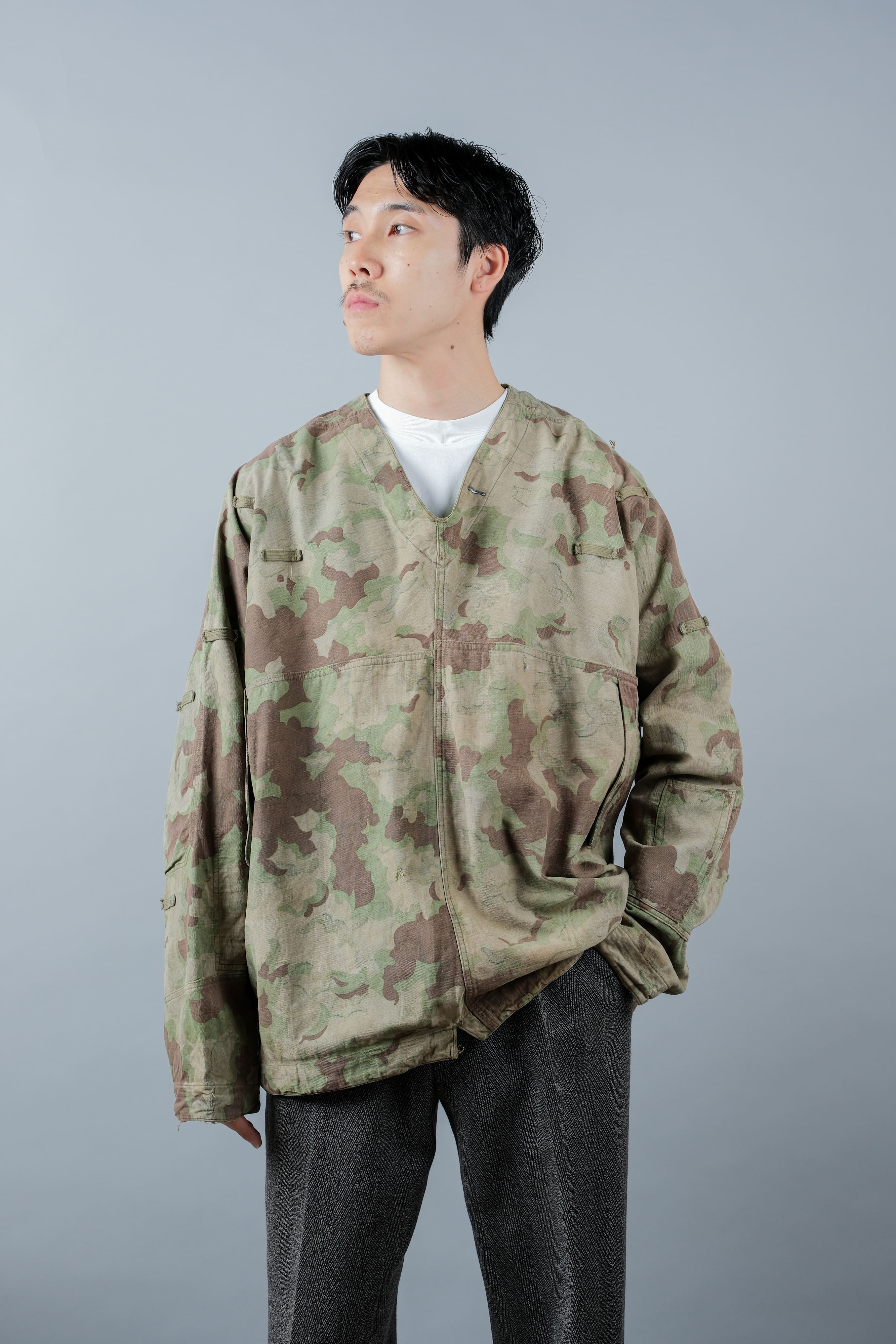 【~50's】Czechoslovakian Army Clouds Camouflage Reversible Smock "Modified"