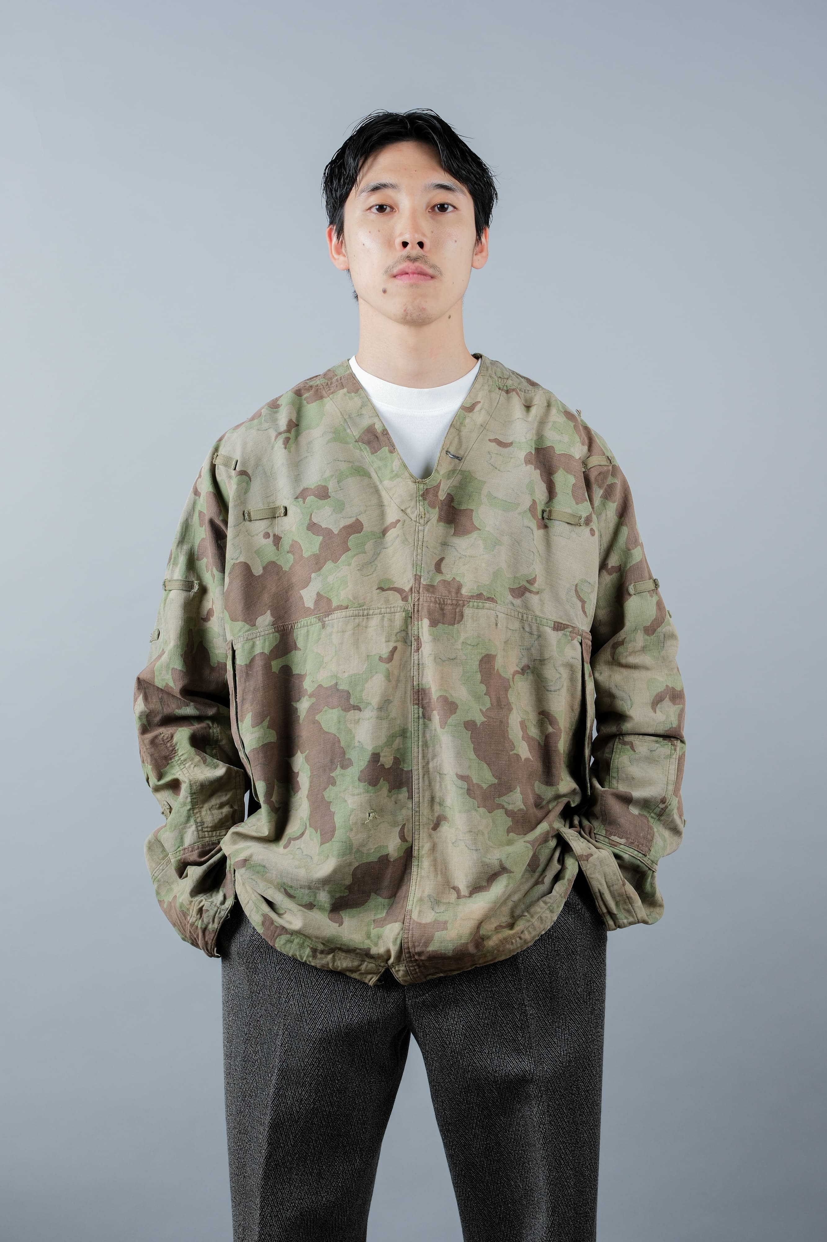 【~50's】Czechoslovakian Army Clouds Camouflage Reversible Smock "Modified"