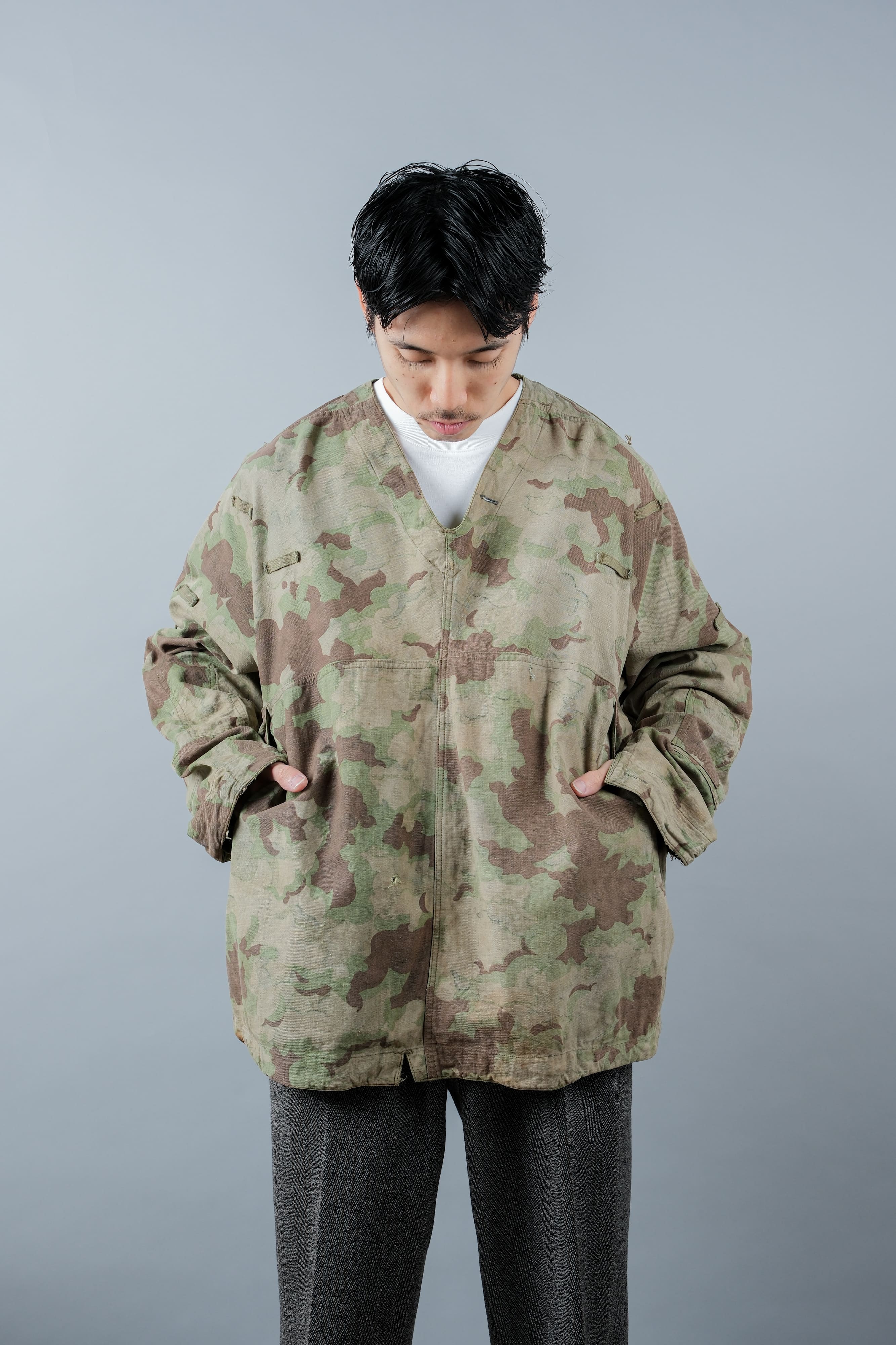 【~50's】Czechoslovakian Army Clouds Camouflage Reversible Smock "Modified"