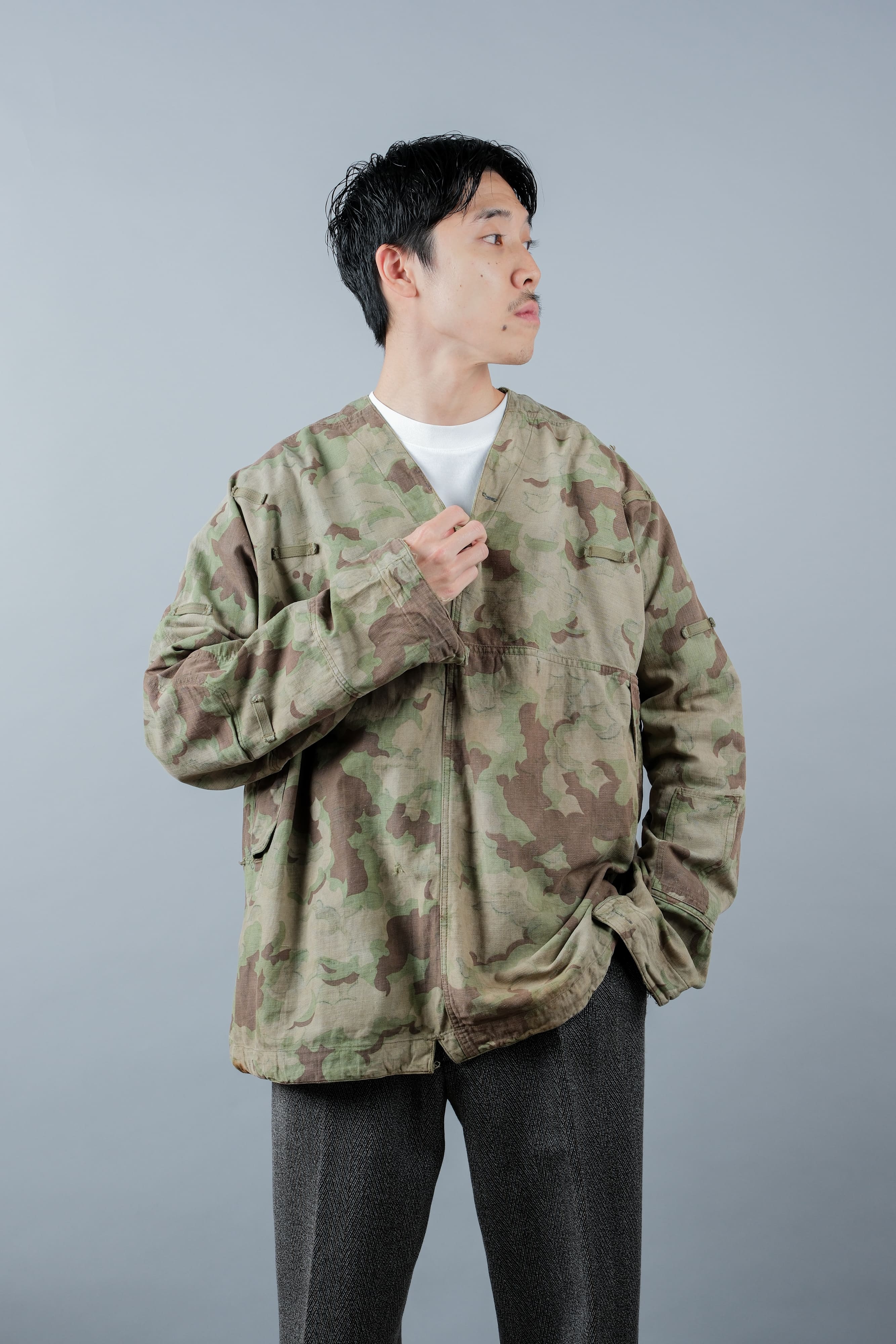 【~50's】Czechoslovakian Army Clouds Camouflage Reversible Smock "Modified"