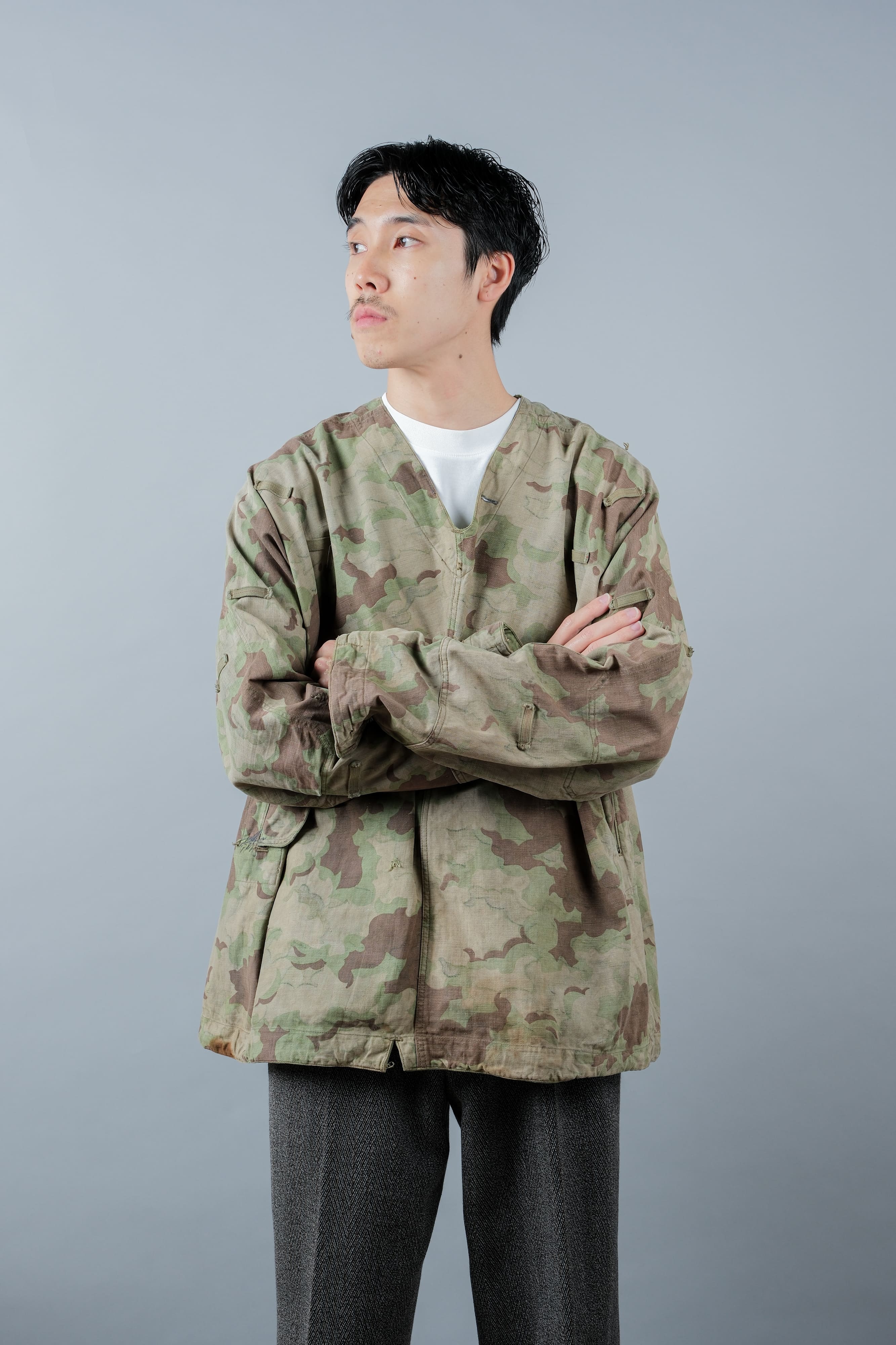 【~50's】Czechoslovakian Army Clouds Camouflage Reversible Smock "Modified"