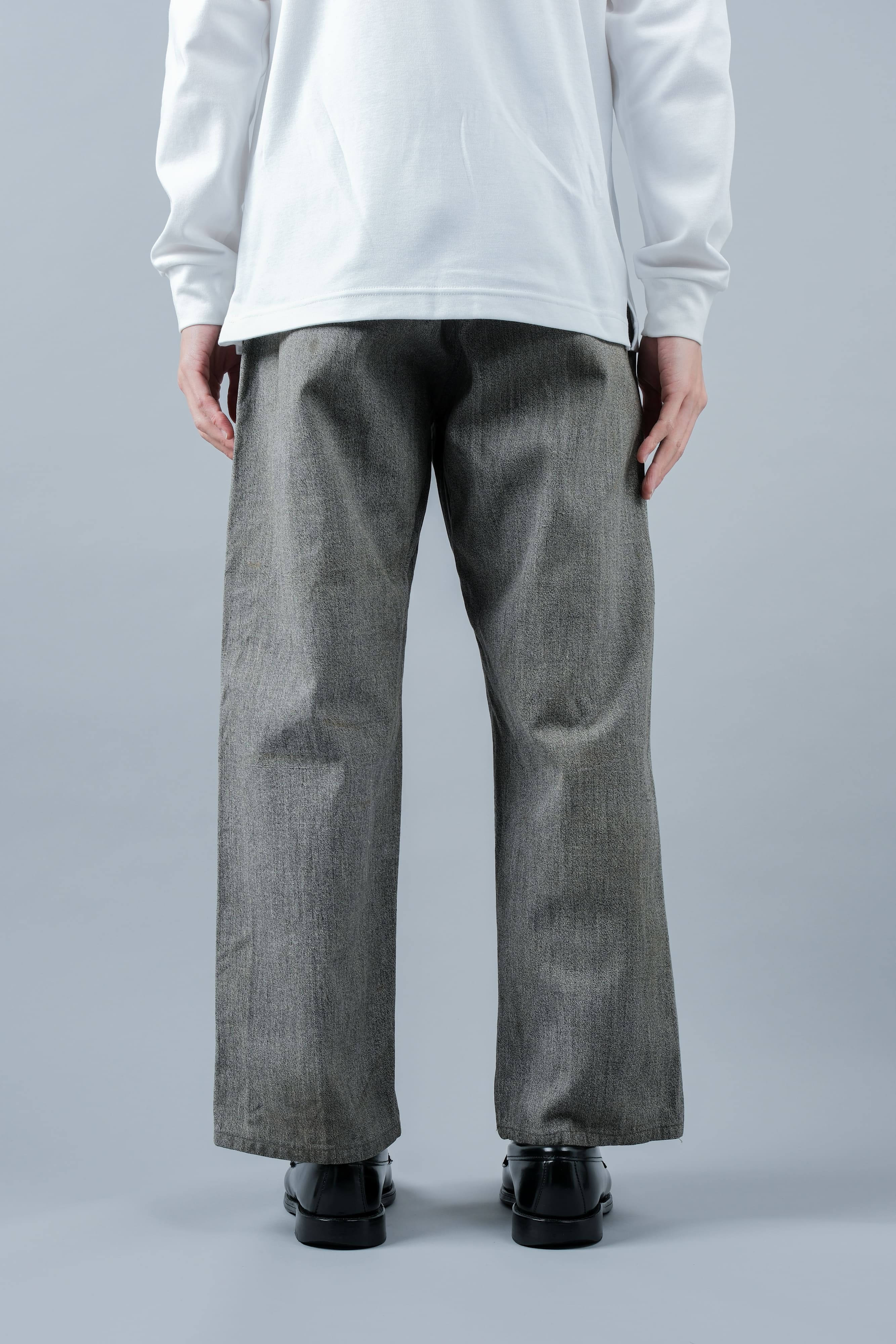 【~10's】WWI Royal Italian Army Salt & Pepper Cotton Work Trousers