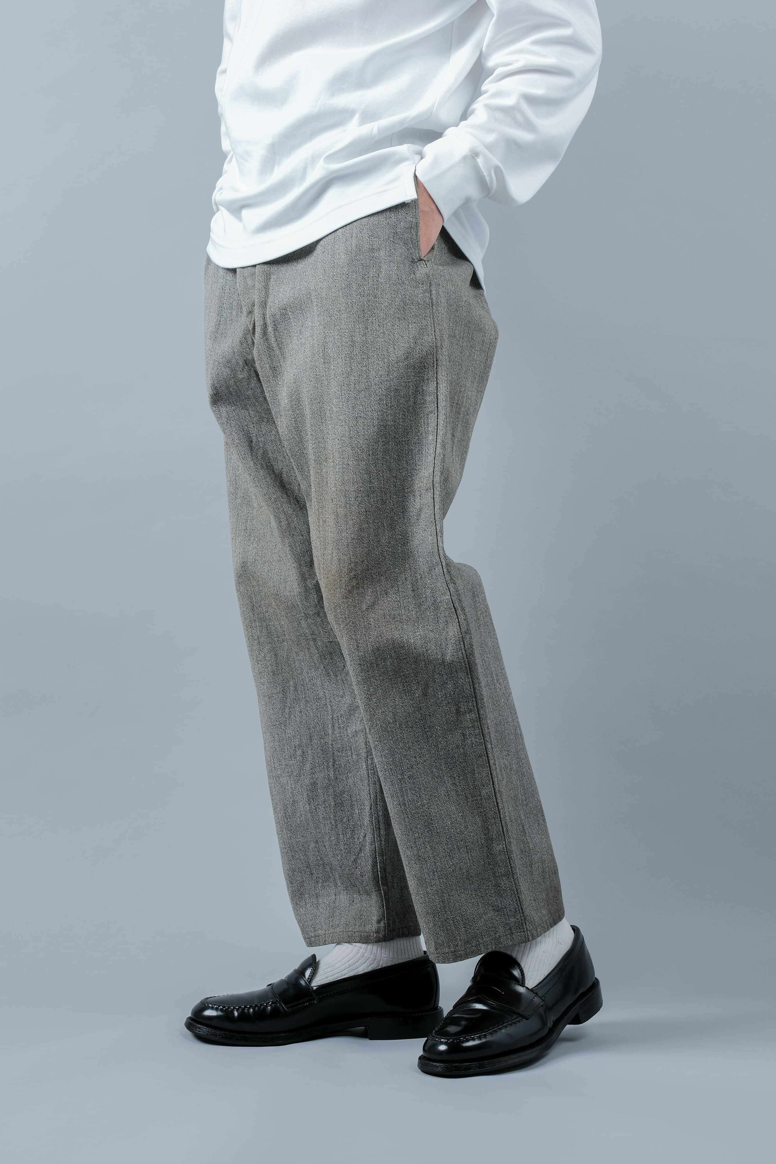 【~10's】WWI Royal Italian Army Salt & Pepper Cotton Work Trousers