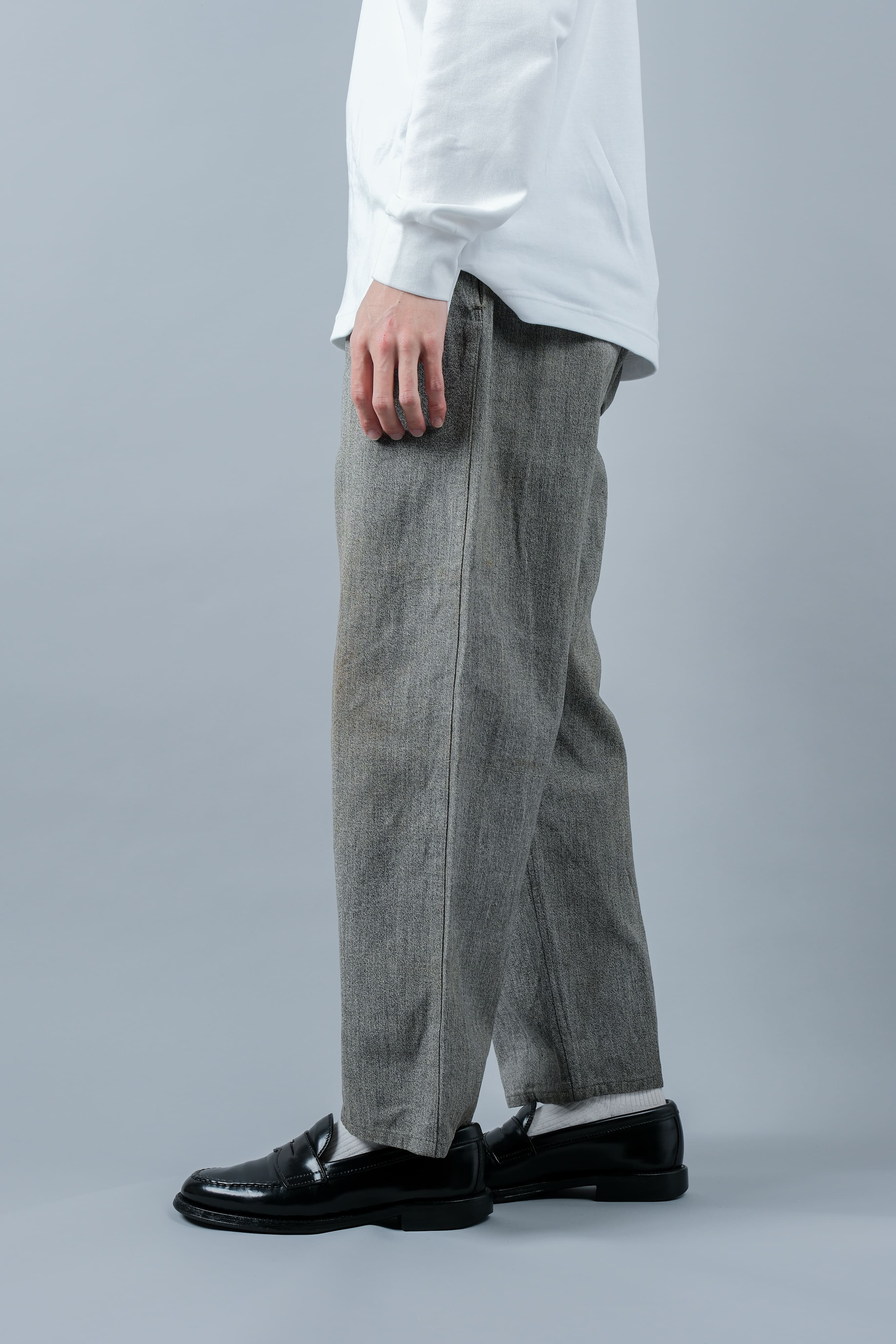 【~10's】WWI Royal Italian Army Salt & Pepper Cotton Work Trousers