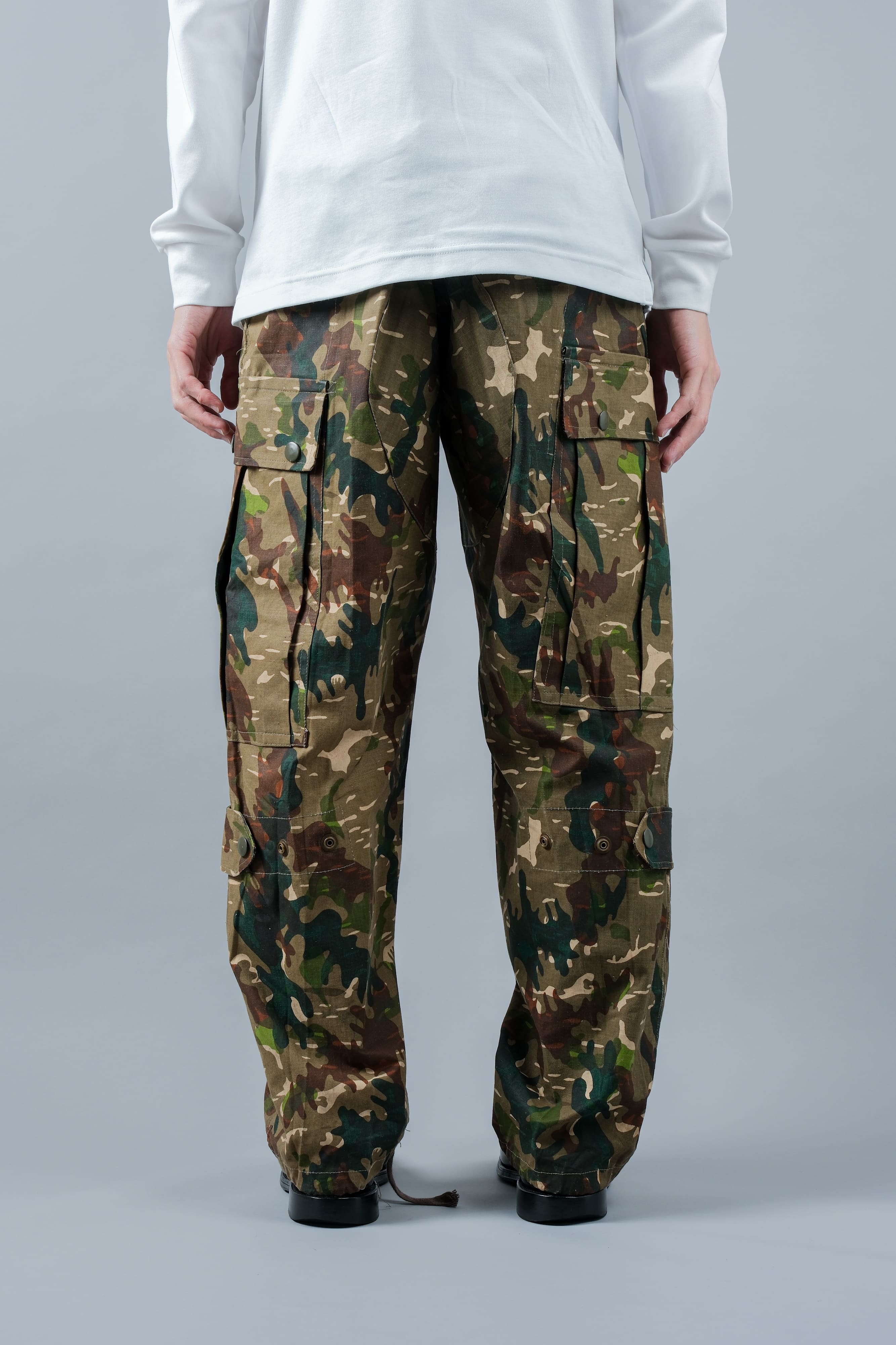 【~60's】Spanish Army Brown Amoeba Camouflage Paratrooper Trousers Size.2