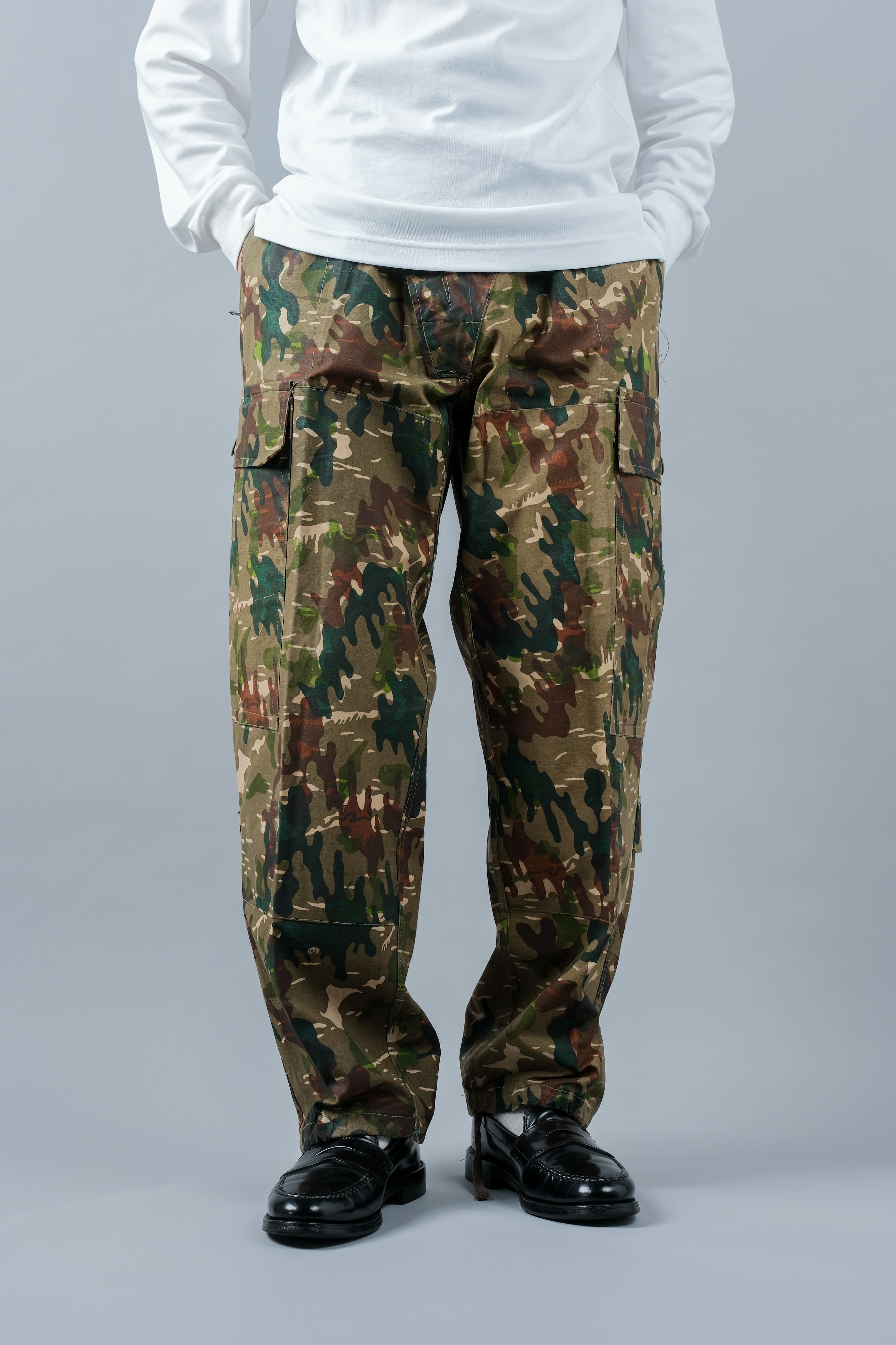 【~60's】Spanish Army Brown Amoeba Camouflage Paratrooper Trousers Size.2