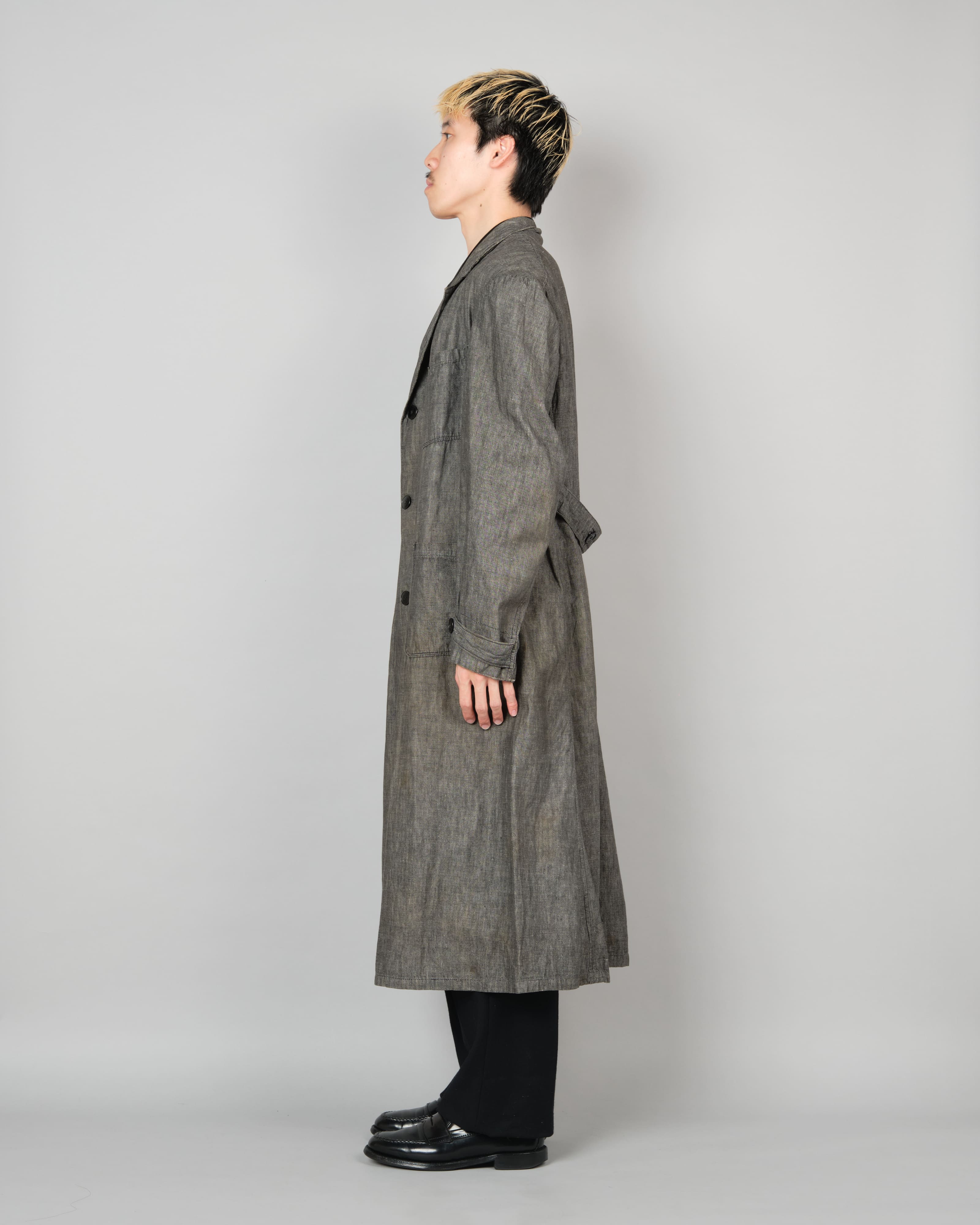 【~50’s】French Vintage Metis Black Chambray Atelier Coat
