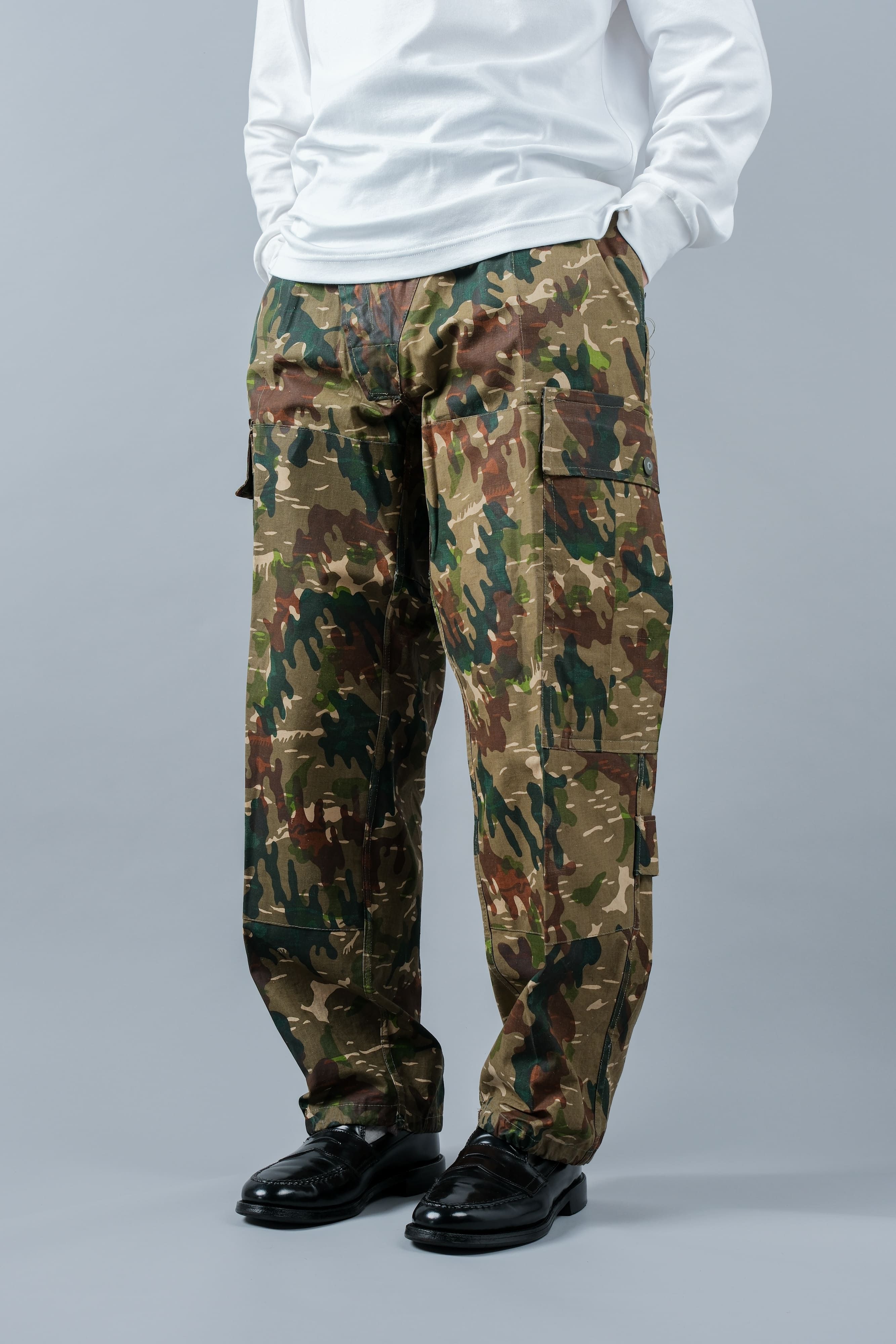 【~60's】Spanish Army Brown Amoeba Camouflage Paratrooper Trousers Size.2
