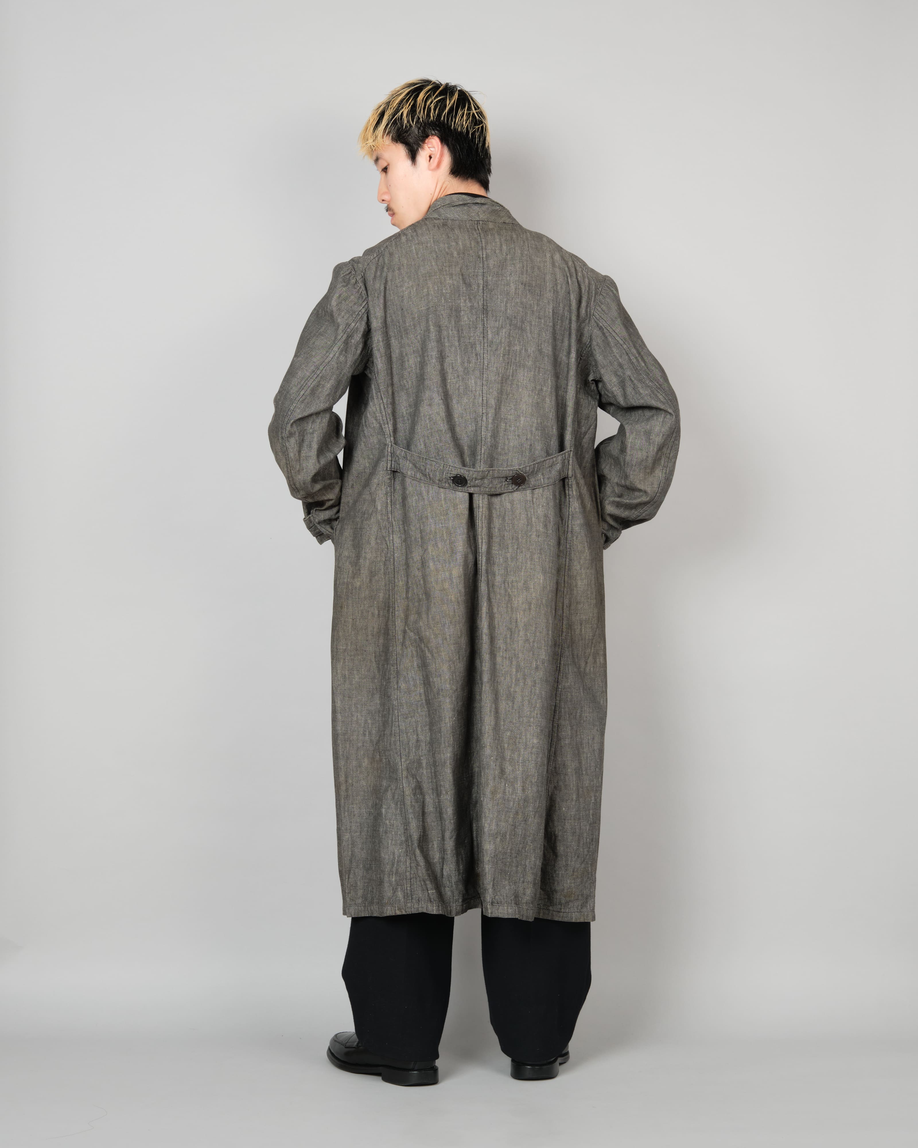 【~50’s】French Vintage Metis Black Chambray Atelier Coat