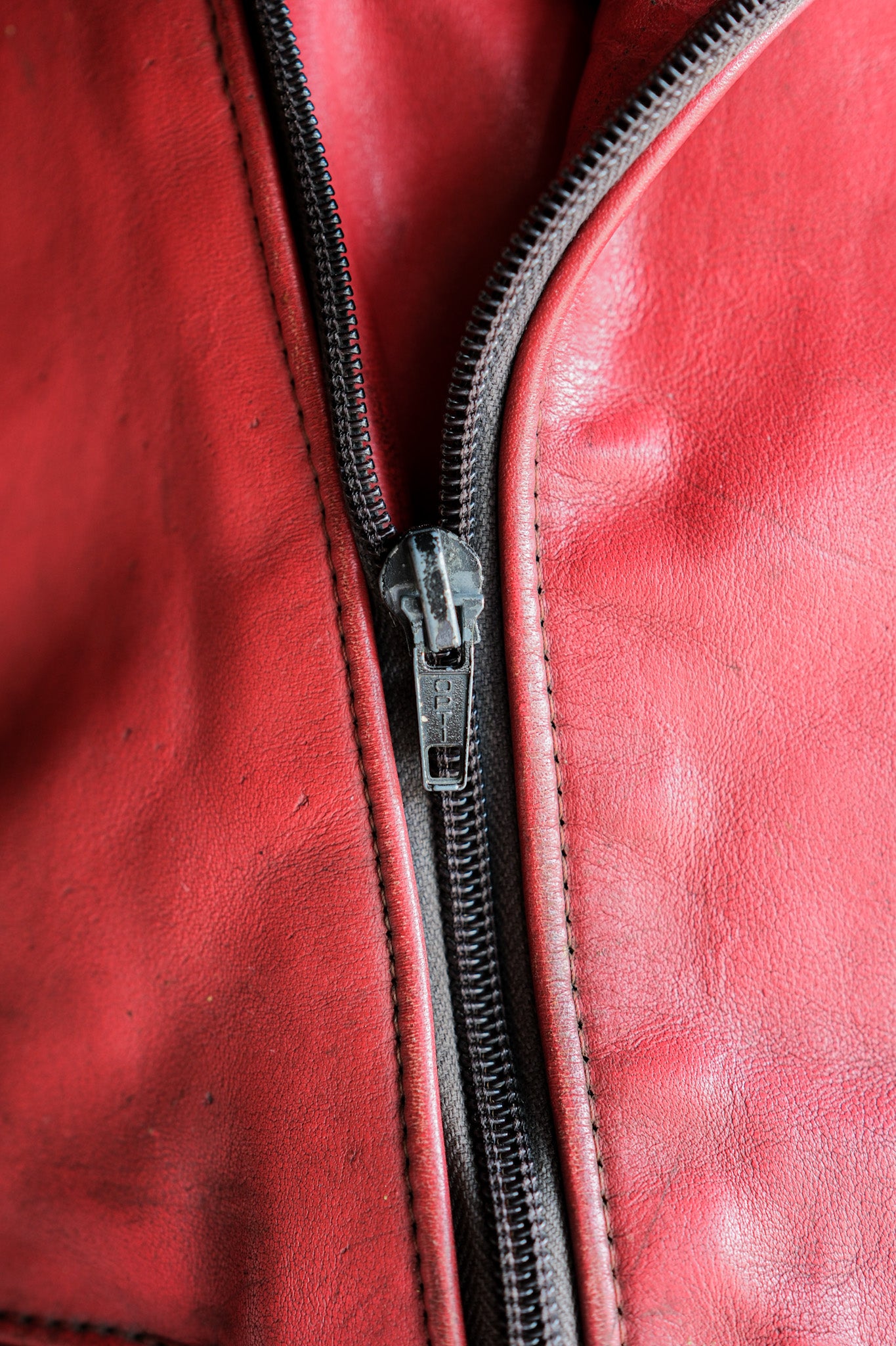 【~70’s】Vintage Lewis Leathers Red Leather Riders Jacket Size.40 "EUROPE"