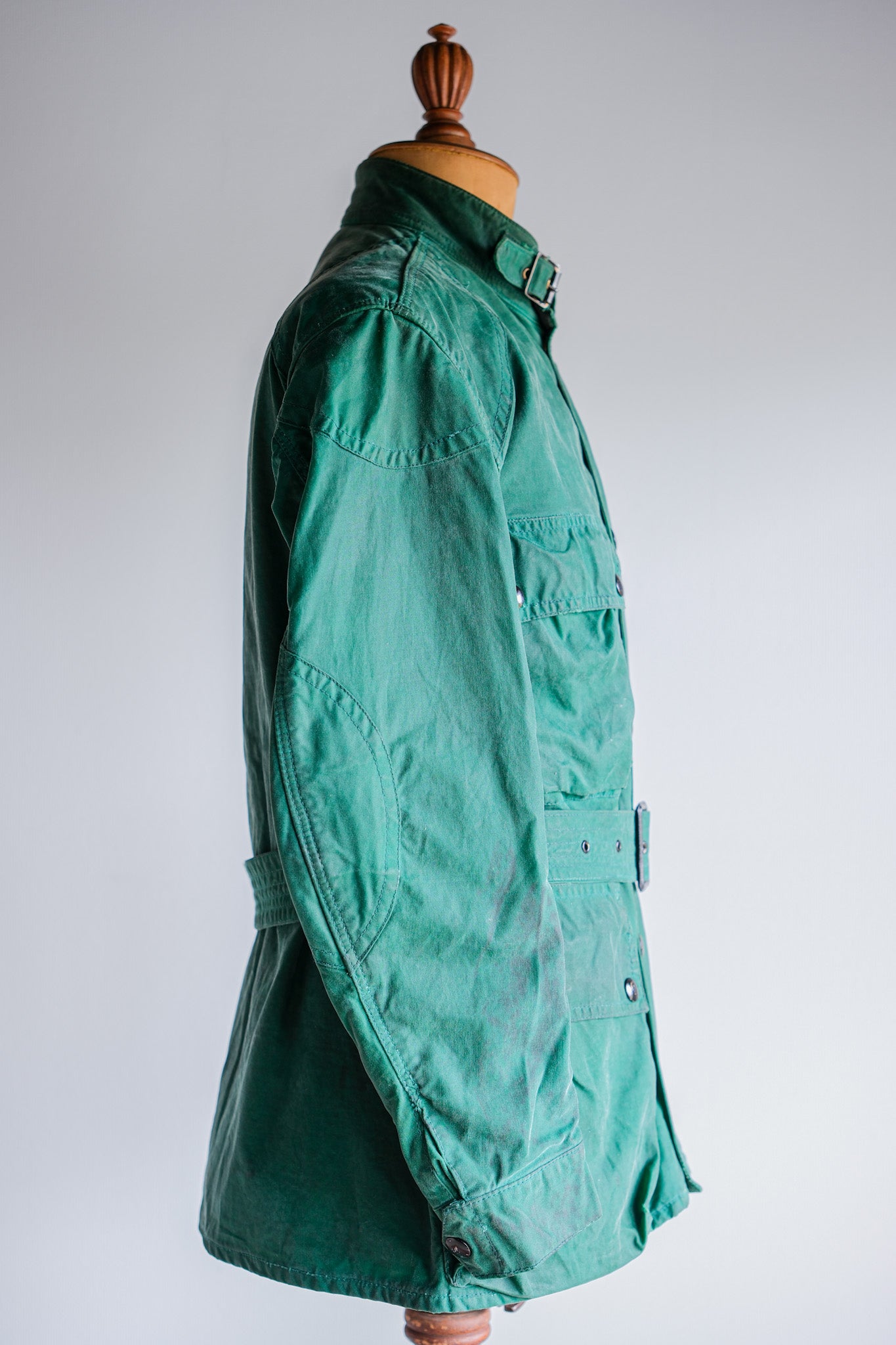 【~60's】Vintage Belstaff Green Waxed Jacket Size.38 "TRIALMASTER"