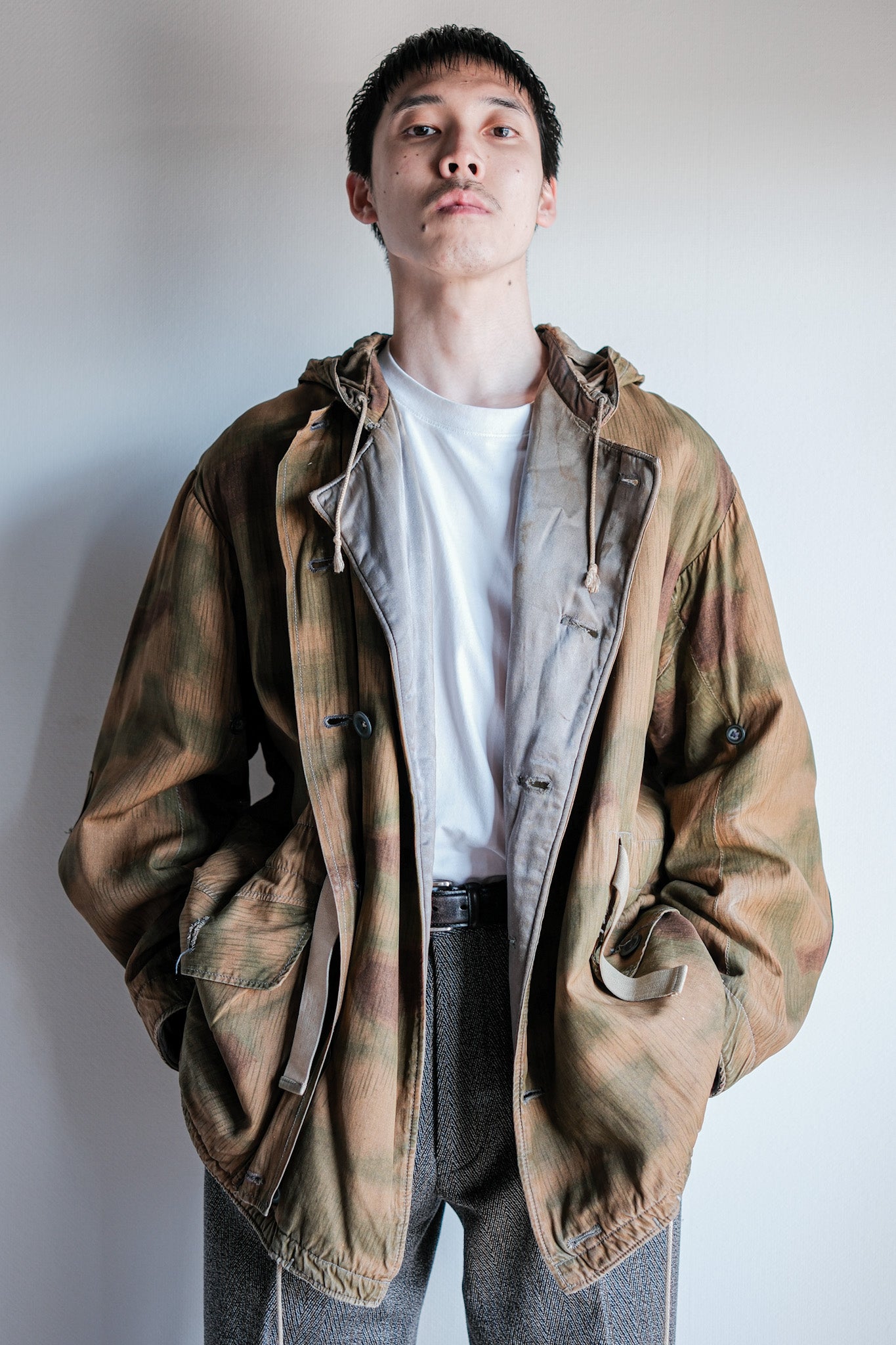 【~40's】WWⅡ German Army Sumpftarnmuster 44 Camouflage 43 Pattern Winter Parka "Wehrmacht"